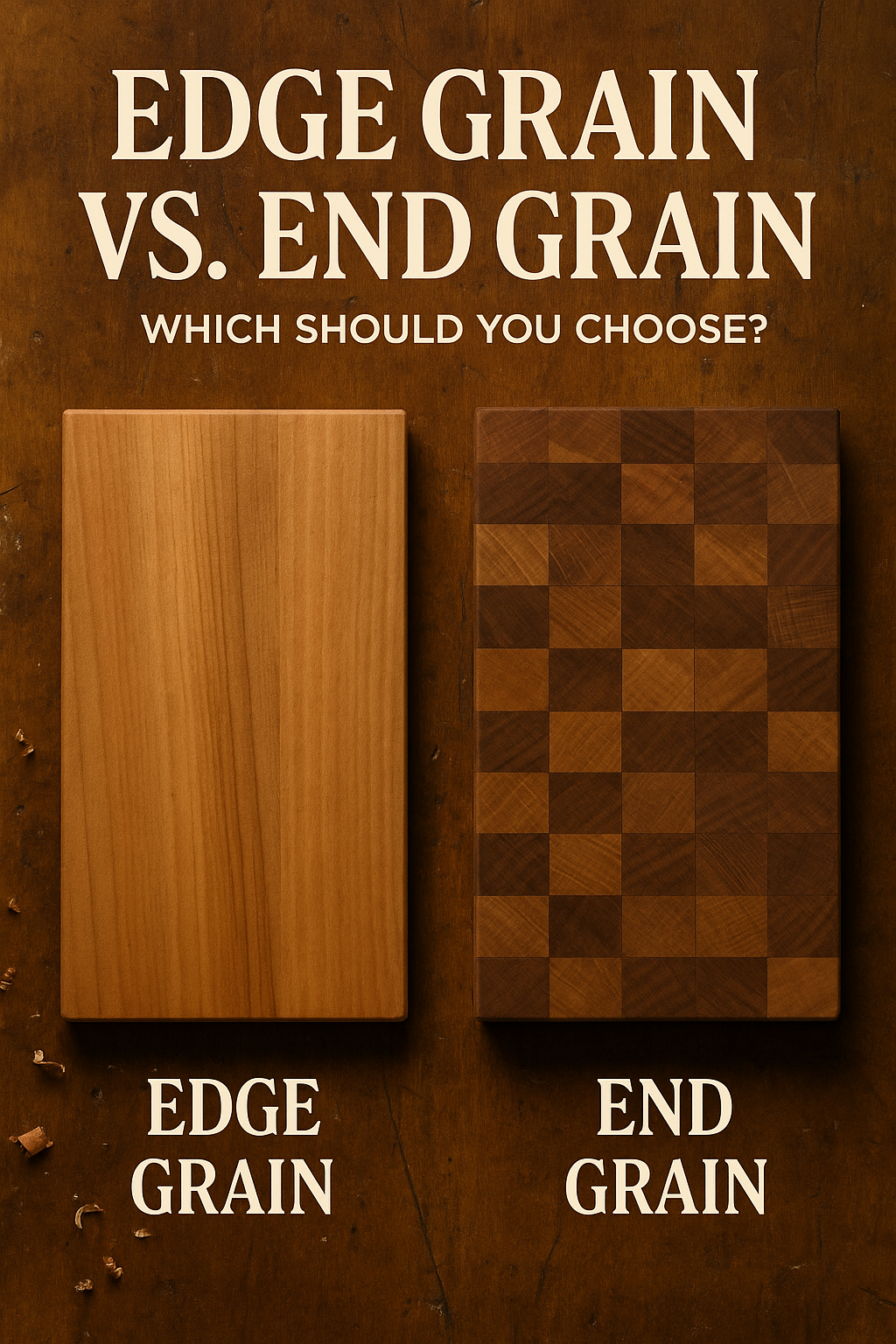🪵 Edge Grain vs. End Grain: Understanding the Difference