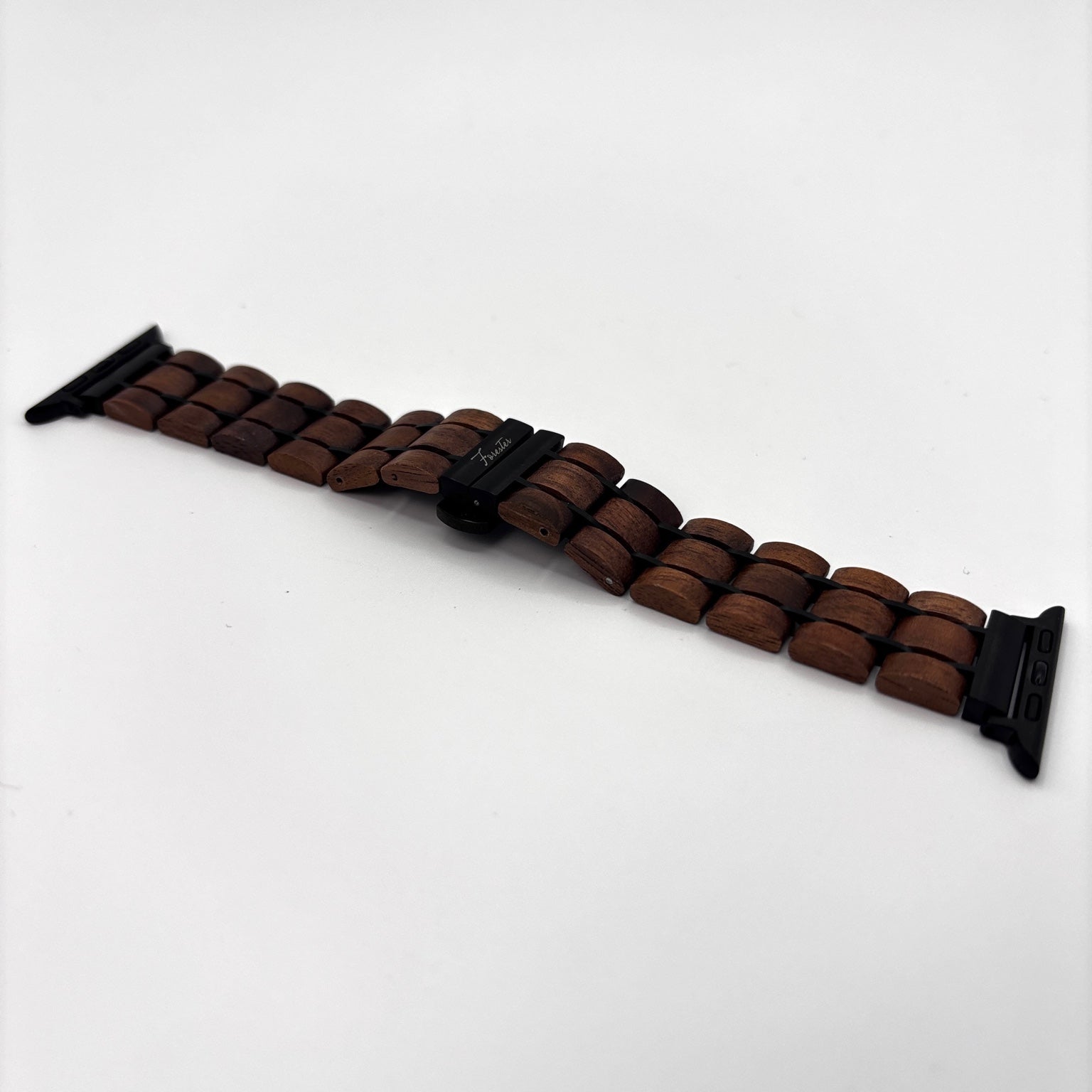 Forester Walnut & Black Metal Apple Watch Band