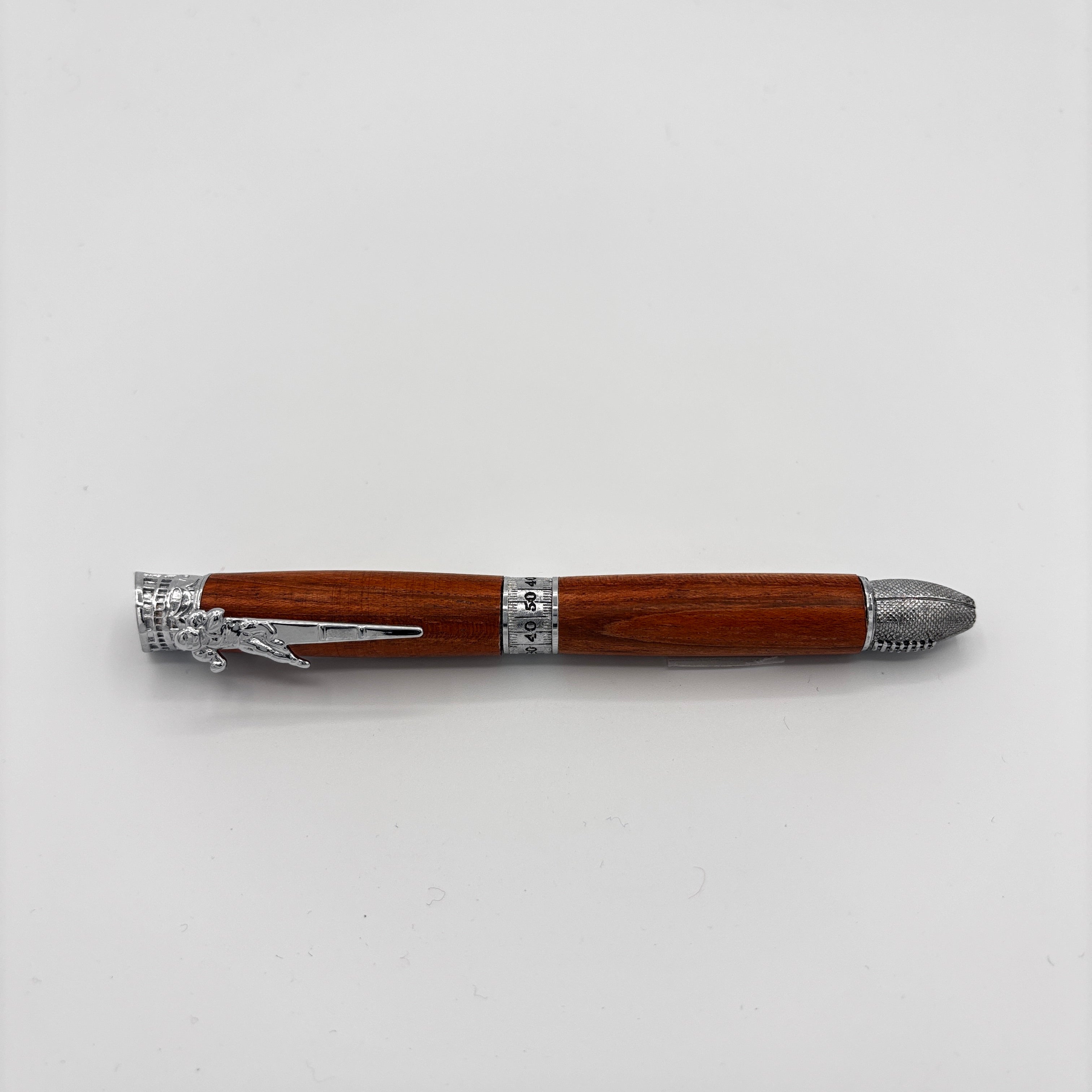 Silver Football Ink Pen – Padauk Wood