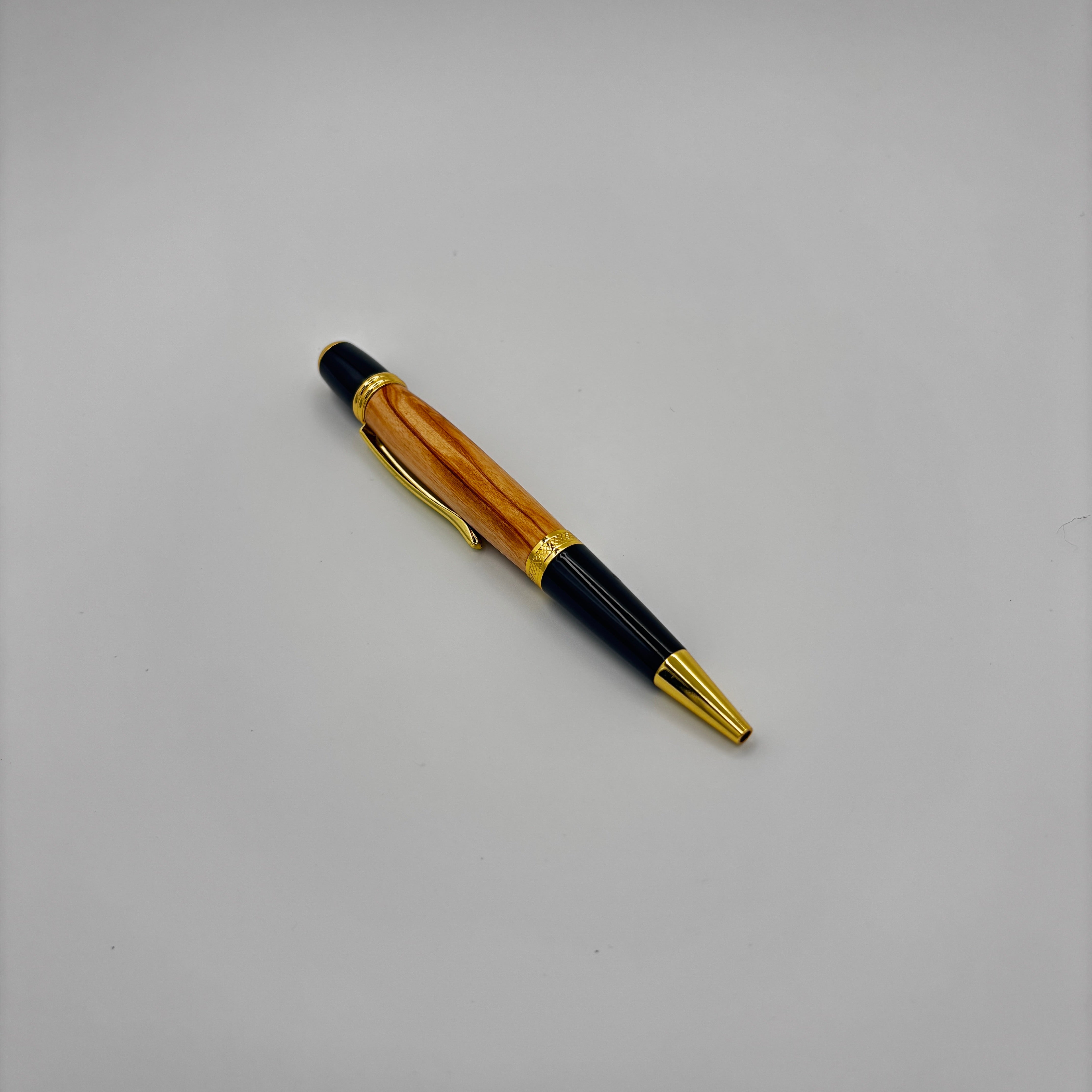 Gatsby Gold Olive Wood Pen – Artisan Handcrafted Gift