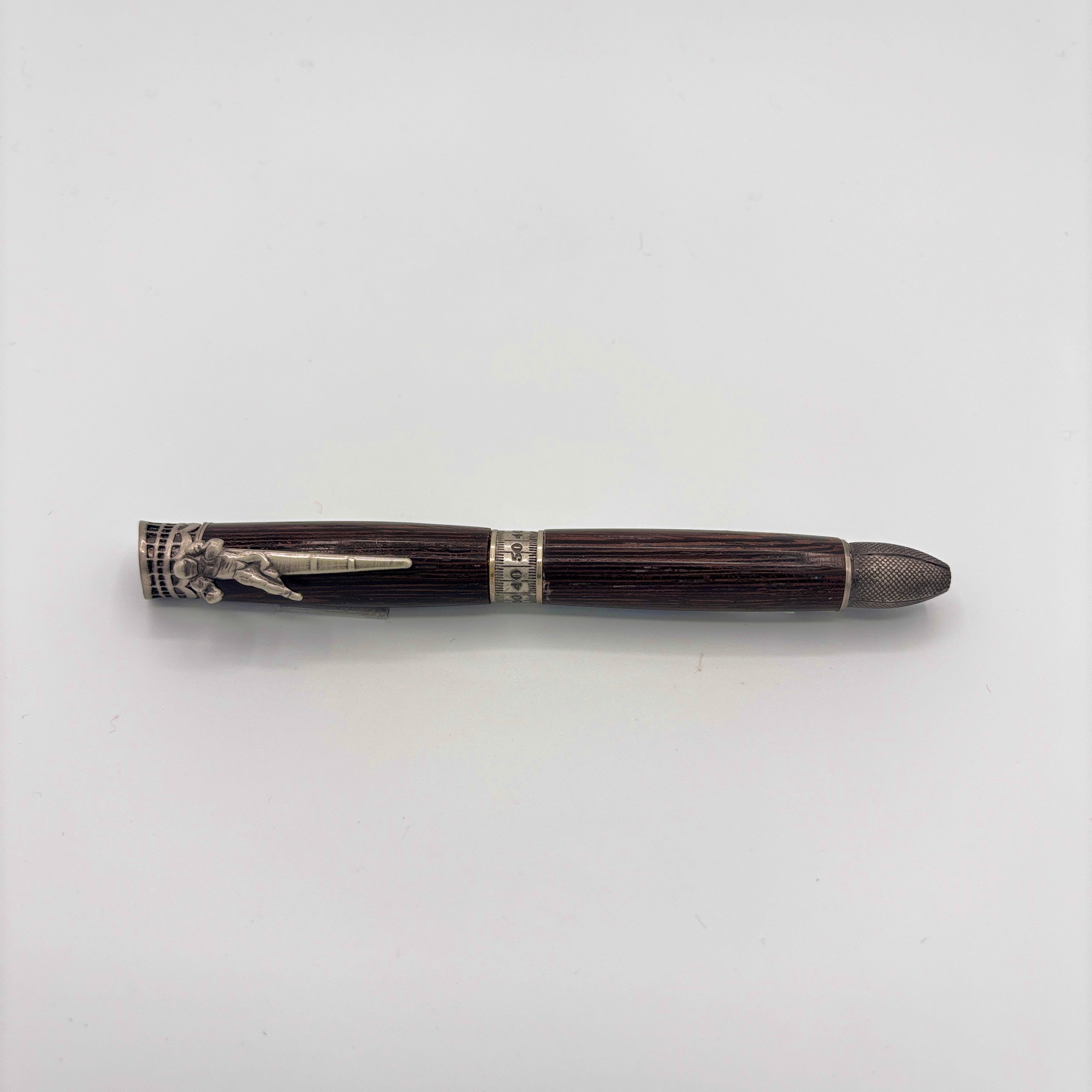 Gunmetal Football Ink Pen – Wenge Wood