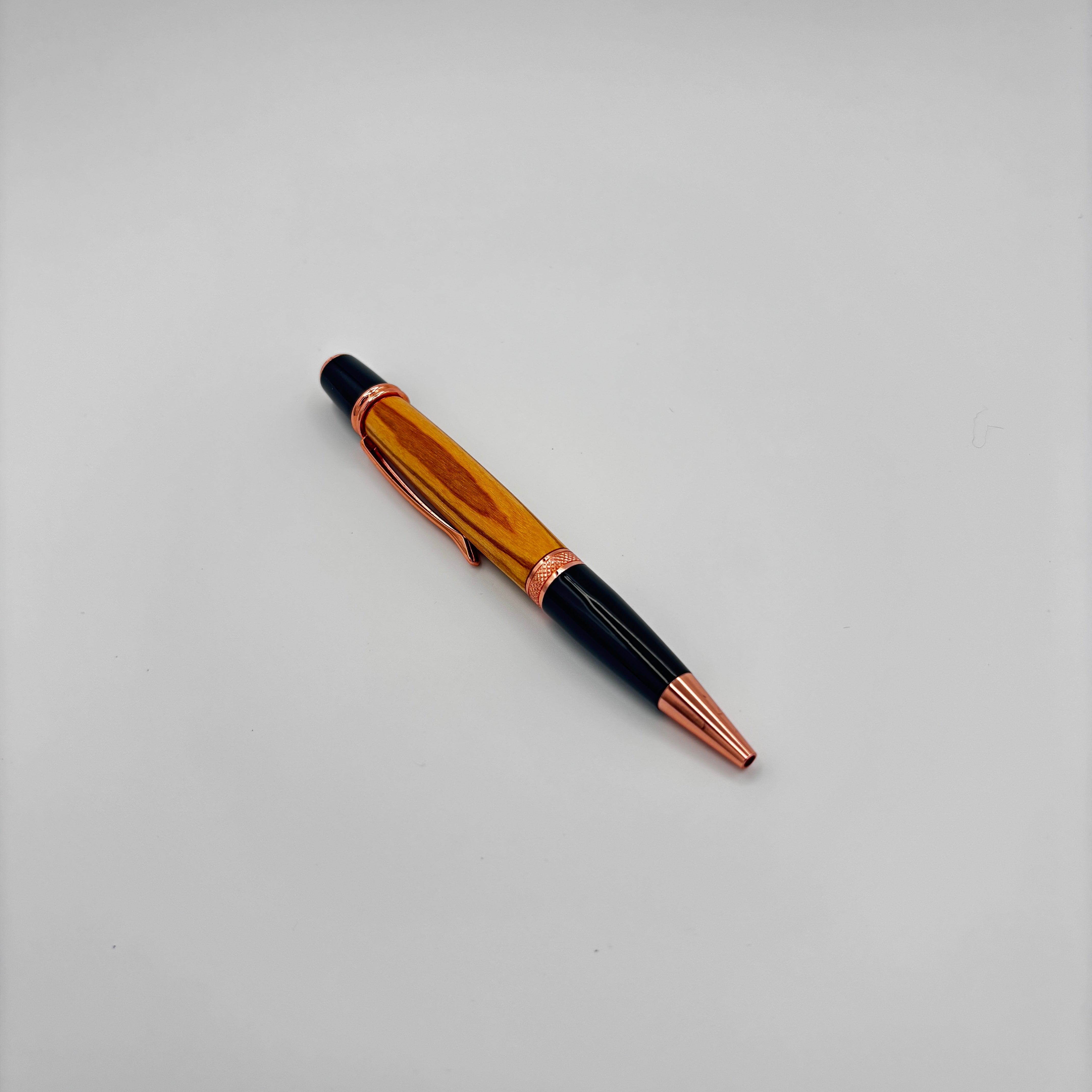 Gatsby Olive Wood Rose Gold Pen – Rooted in Grace