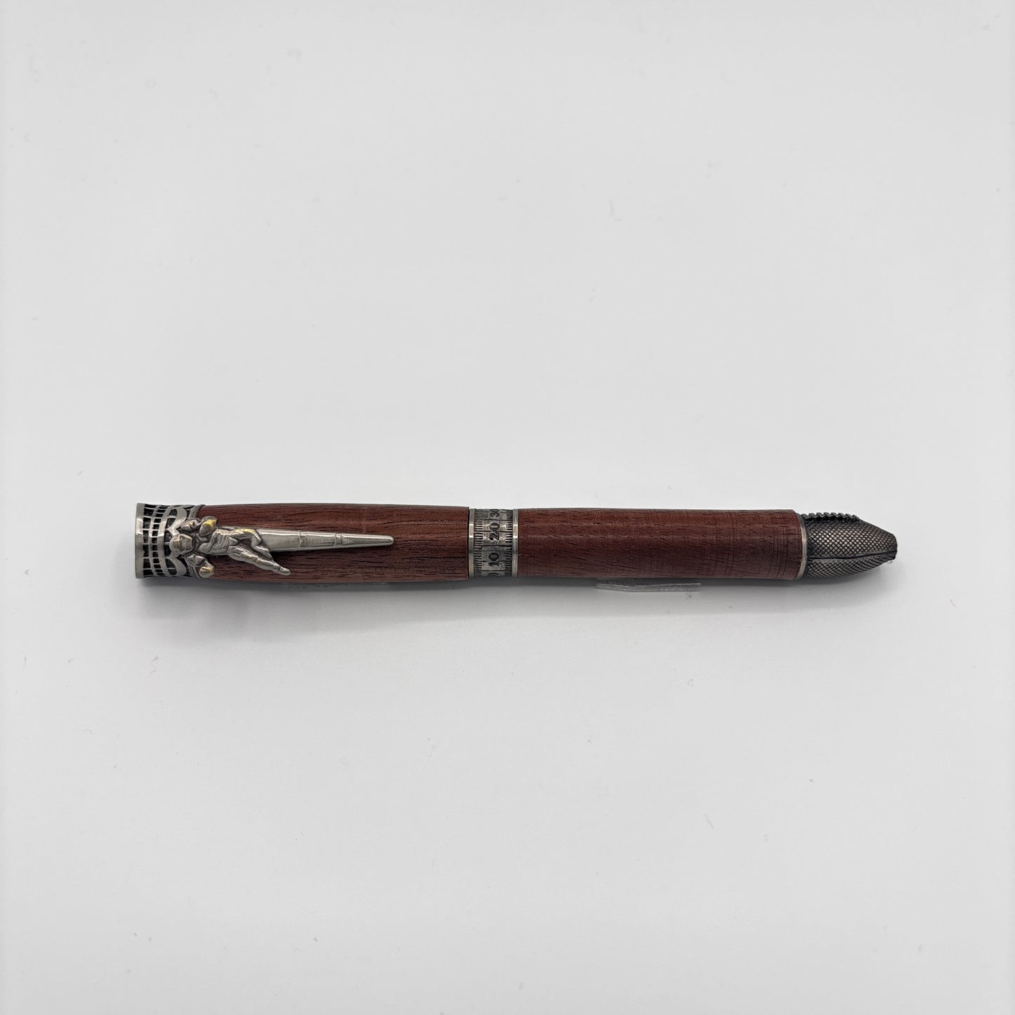 Gunmetal Football Ink Pen – Dark Walnut Wood
