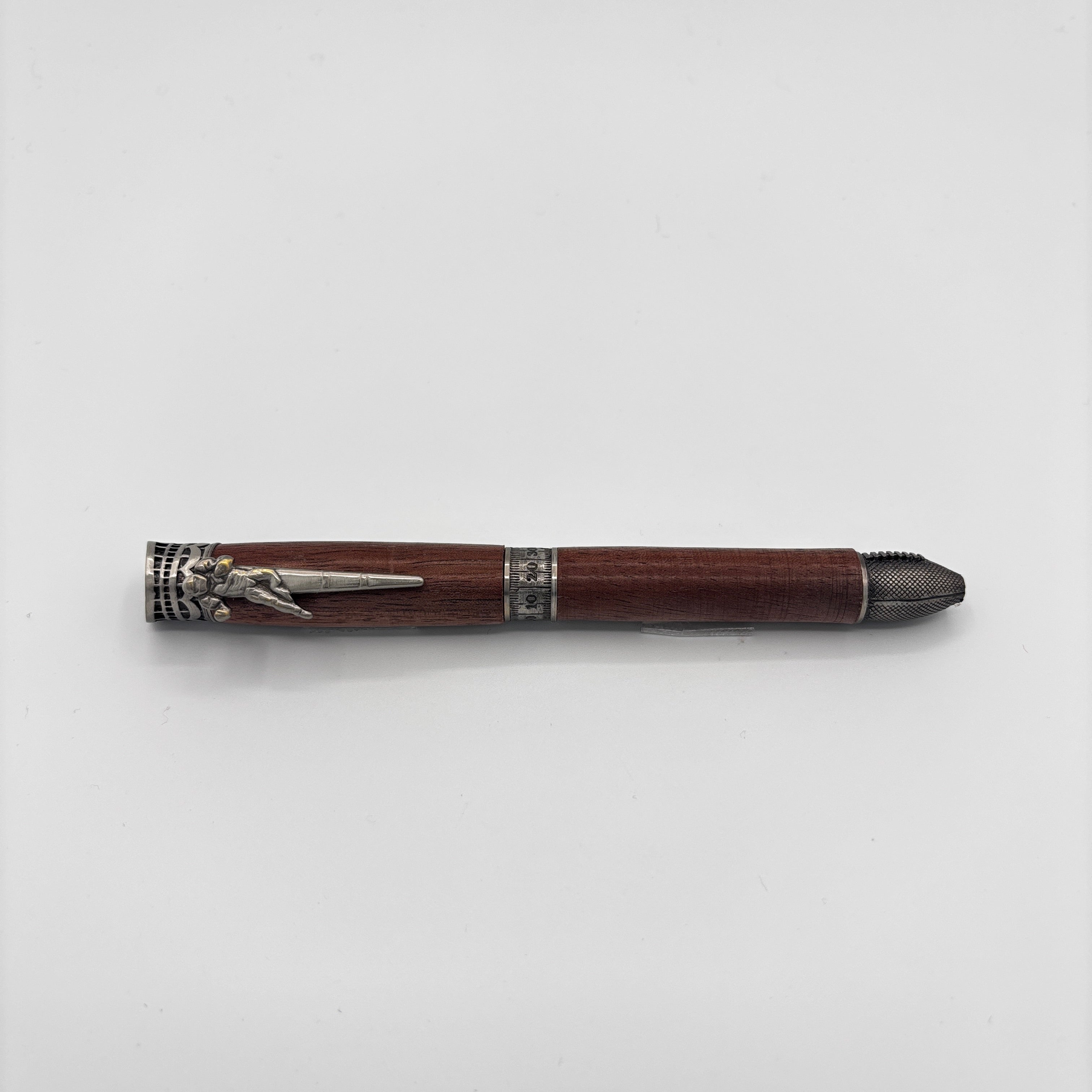 Gunmetal Football Ink Pen – Dark Walnut Wood