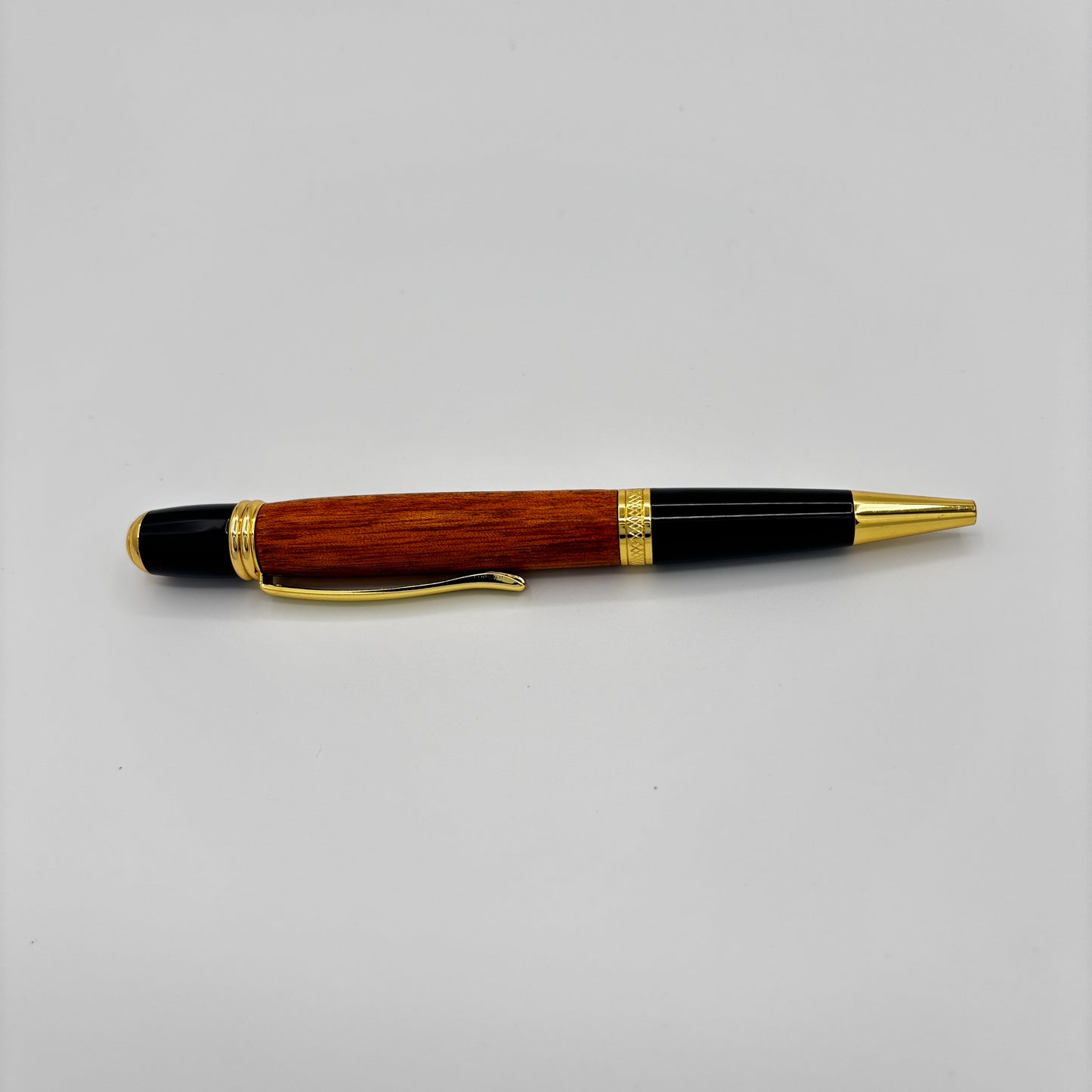 Handcrafted Gatsby Silver Canary Wood Pen – Vibrant Yellow Grain with Polished Silver Accents