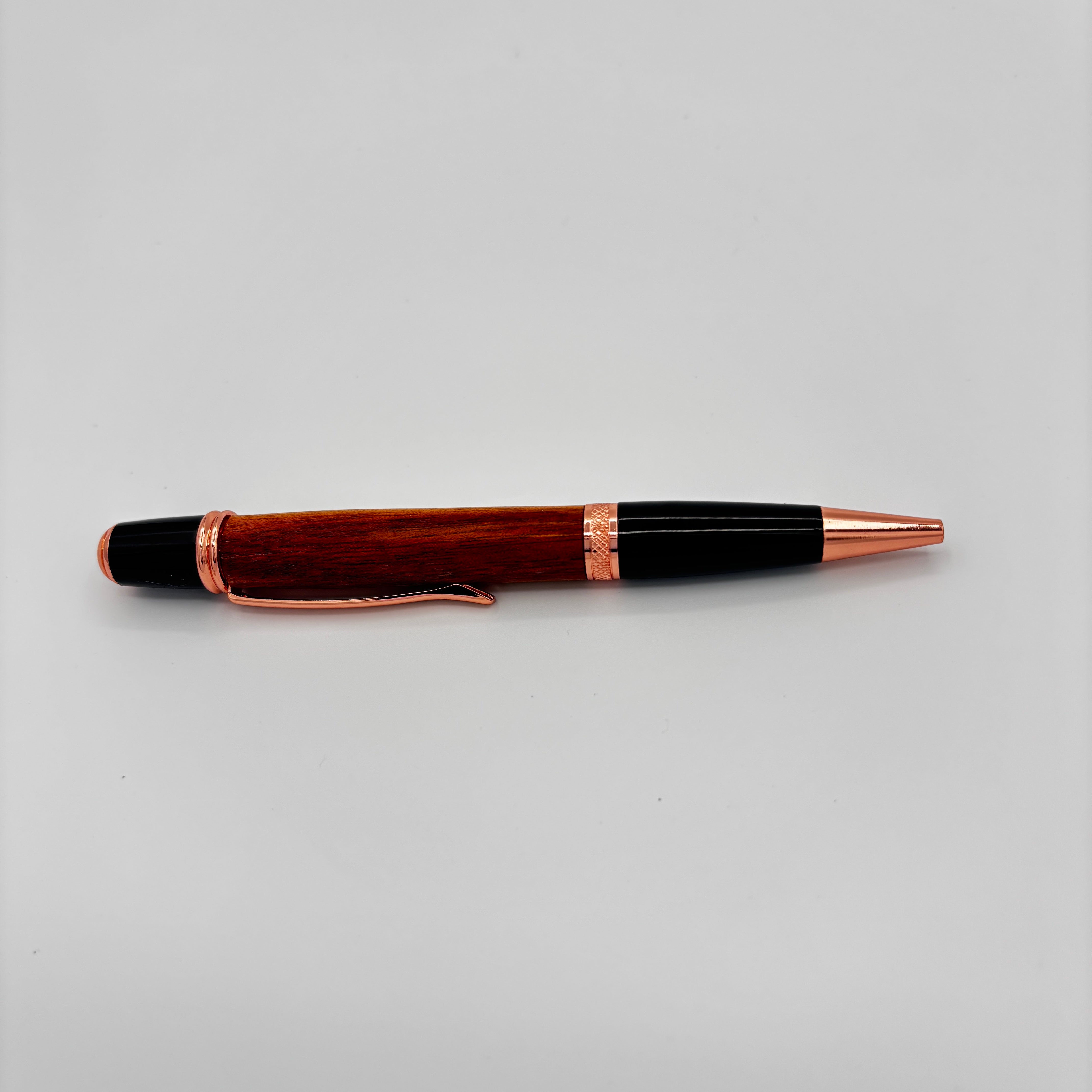 Handcrafted Gatsby Rose Gold Canary Wood Pen – A Harmony of Light and Warmth