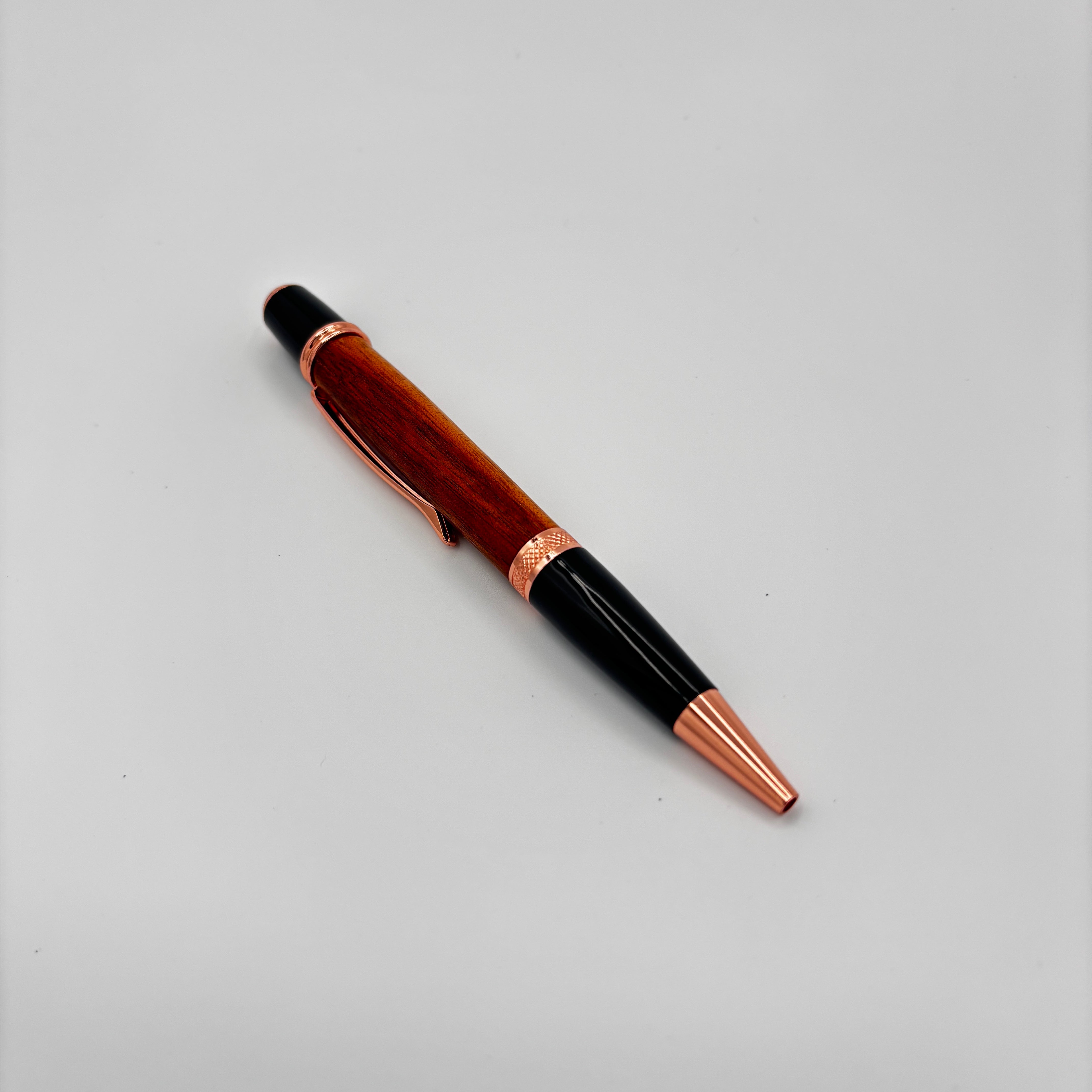 Handcrafted Gatsby Rose Gold Canary Wood Pen – A Harmony of Light and Warmth