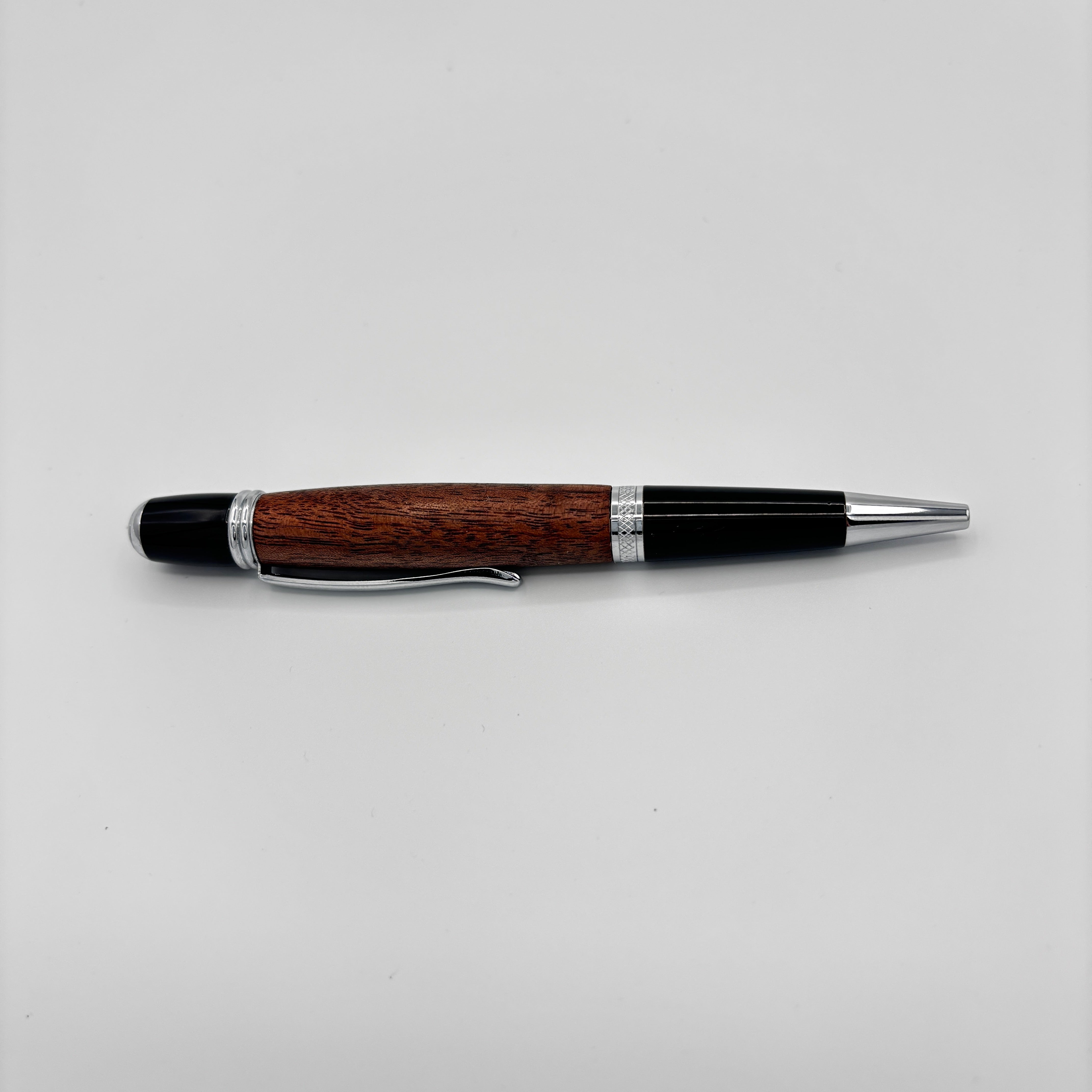Gatsby Silver Walnut Pen – Artisan Handcrafted Gift