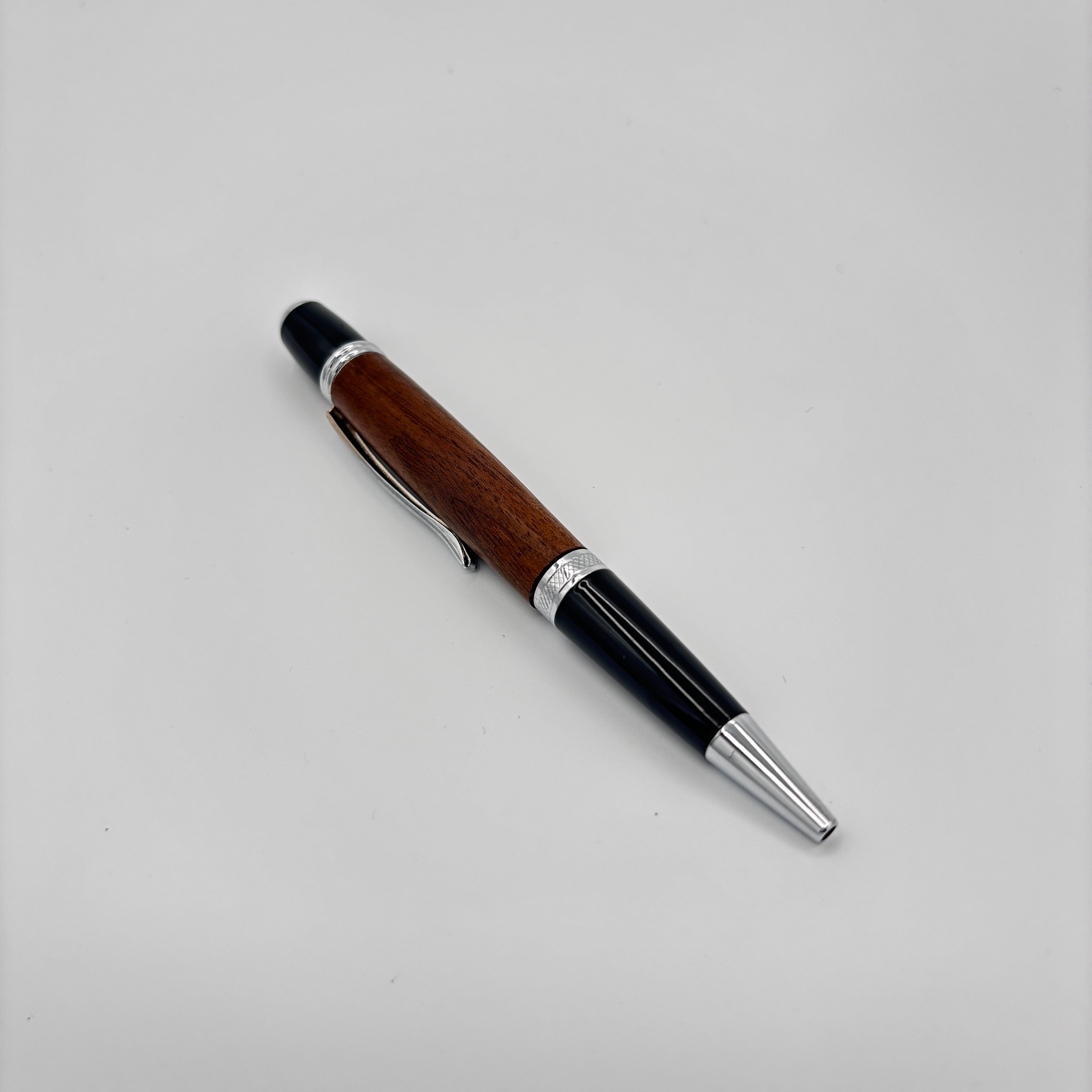 Gatsby Silver Walnut Wood Pen – Unique Artisan Keepsake