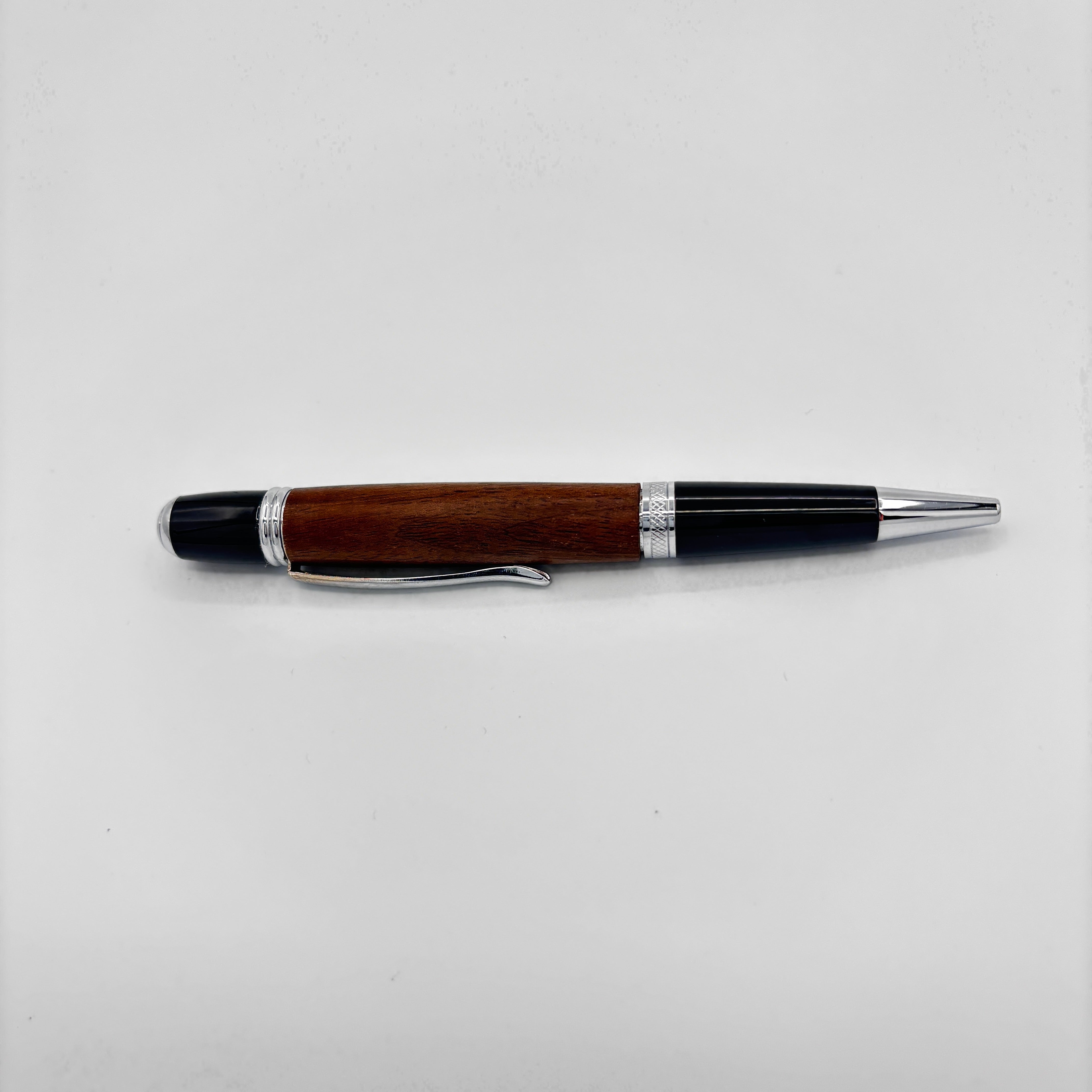 Gatsby Silver Walnut Wood Pen – Unique Artisan Keepsake