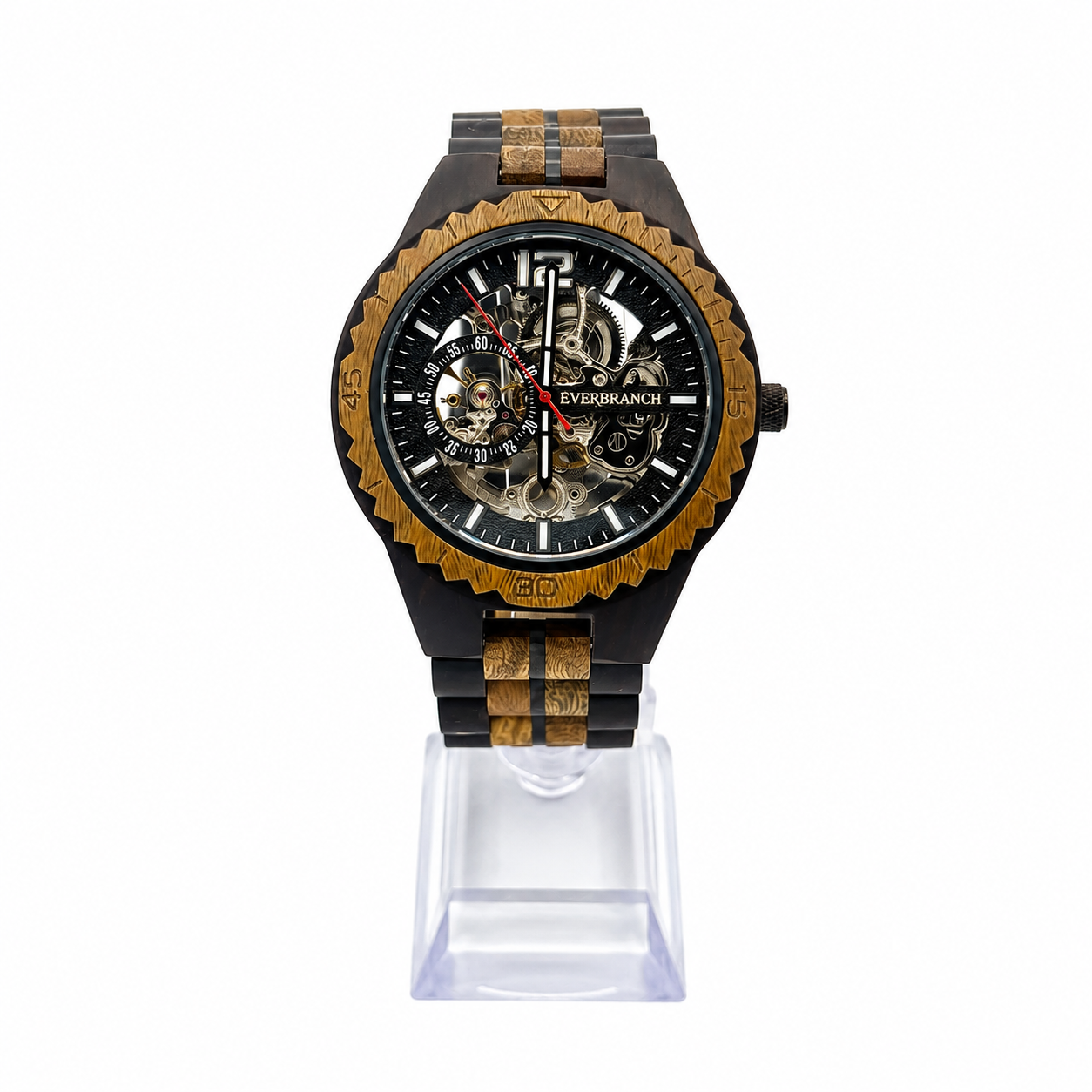 Navigator – Zebrawood & Walnut Automatic Watch by Everbranch
