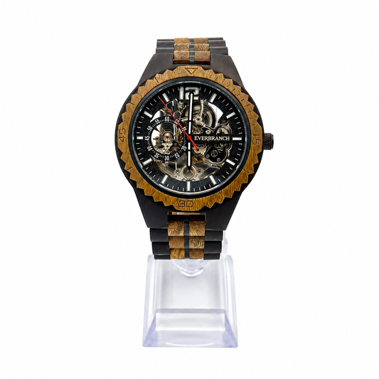 Navigator – Zebrawood & Walnut Automatic Watch by Everbranch