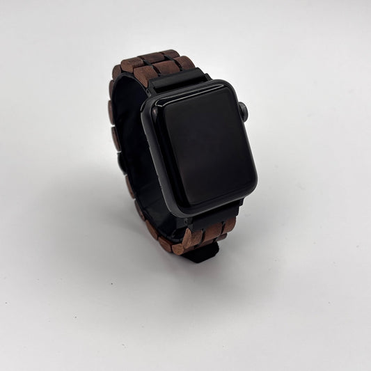 Everbranch Walnut & Black Metal Apple Watch Band