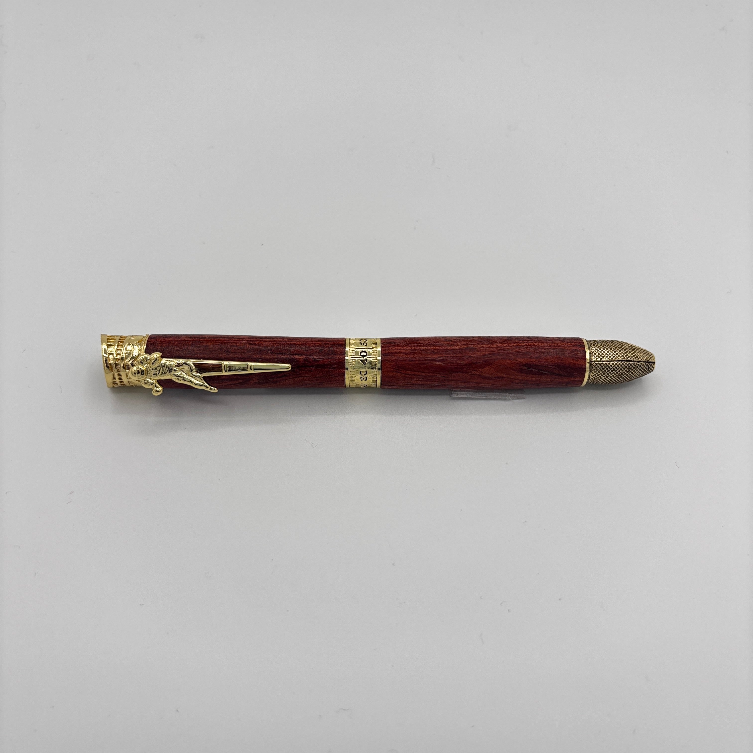 Football Ink Pen – Gold Hardware with Padauk Wood