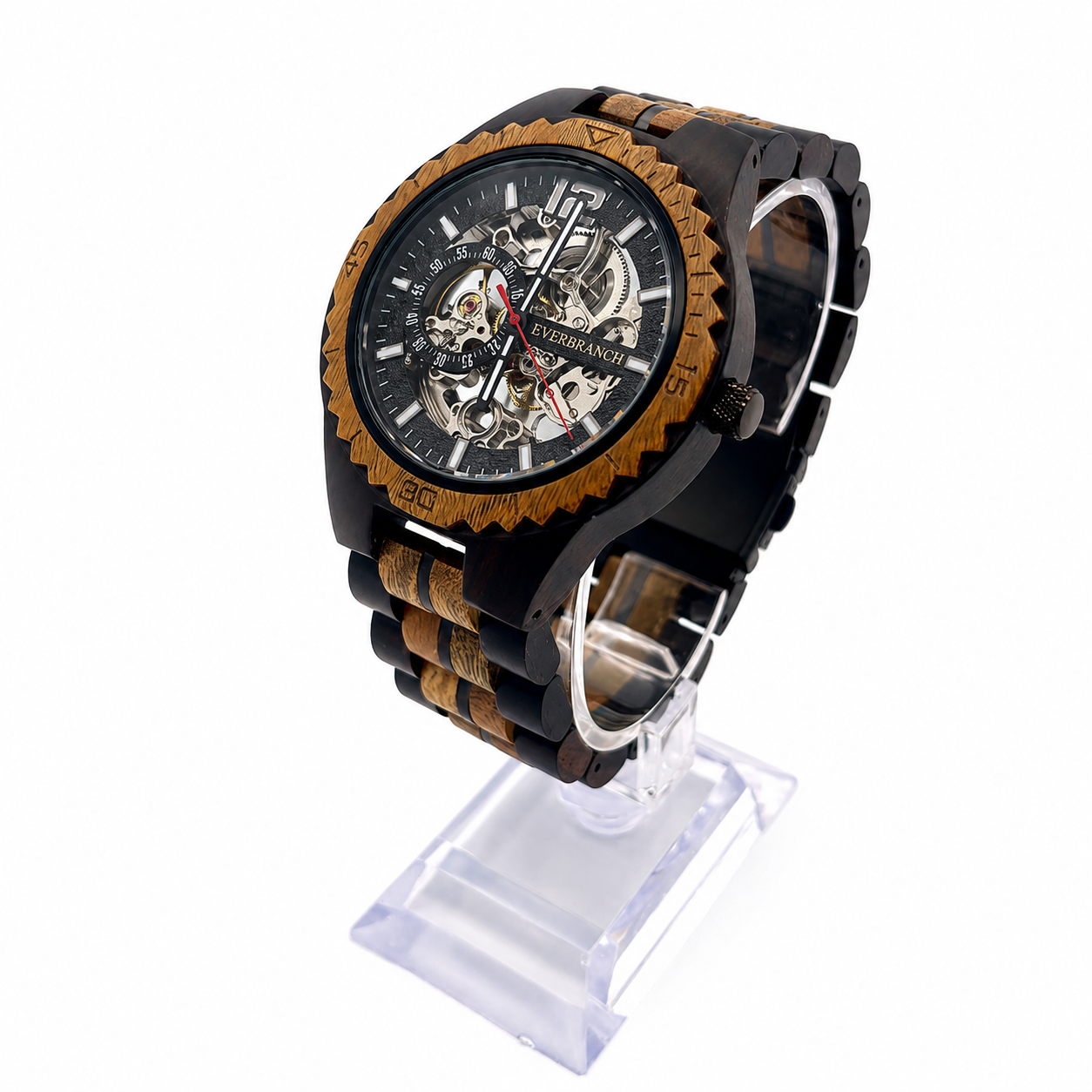 Navigator – Zebrawood & Walnut Automatic Watch by Everbranch