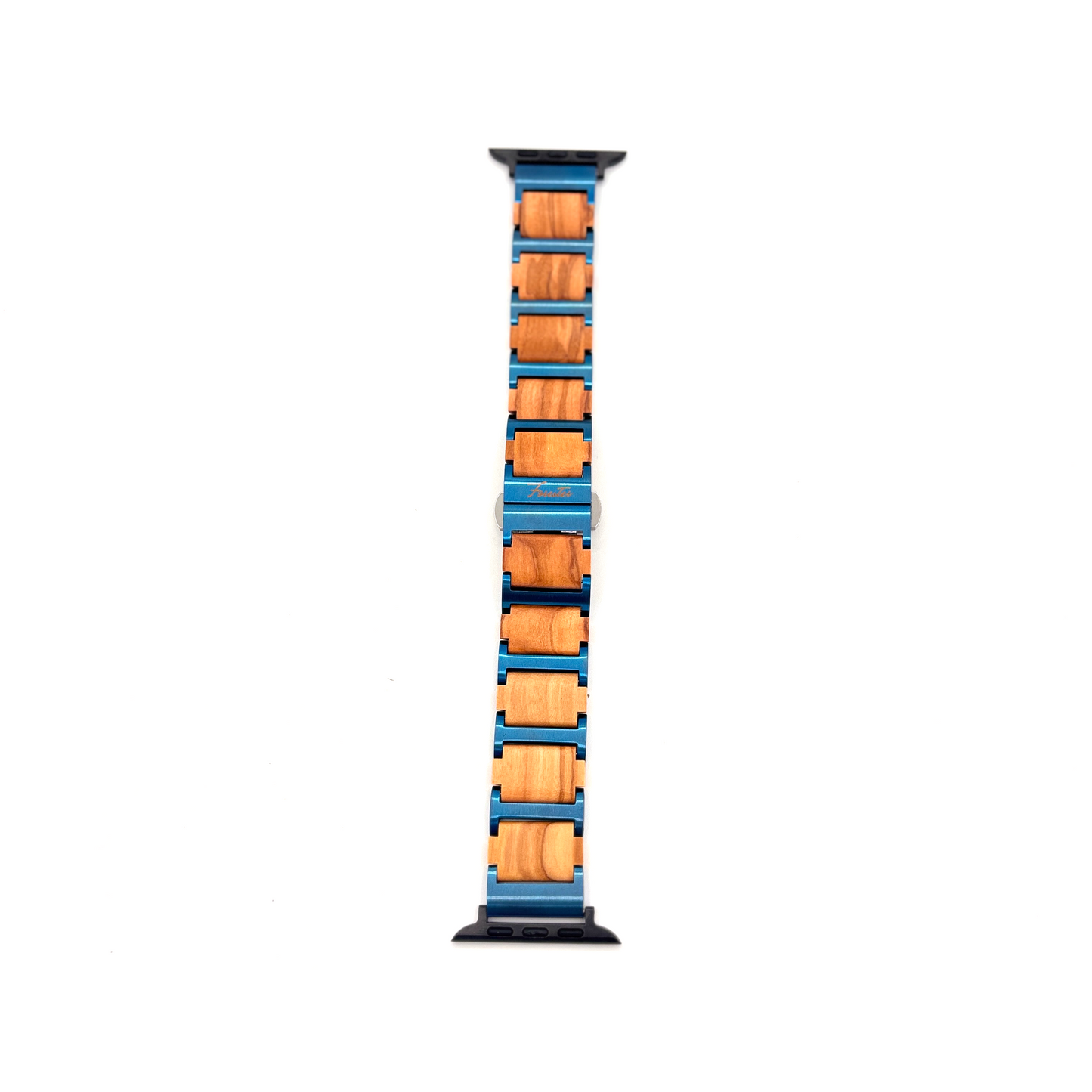 Everbranch Olive Wood Apple Watch Band – Blue Steel Edition