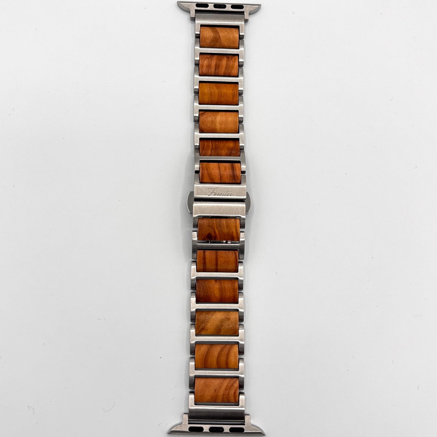 Everbranch Olive Wood & Stainless Steel Apple Watch Band
