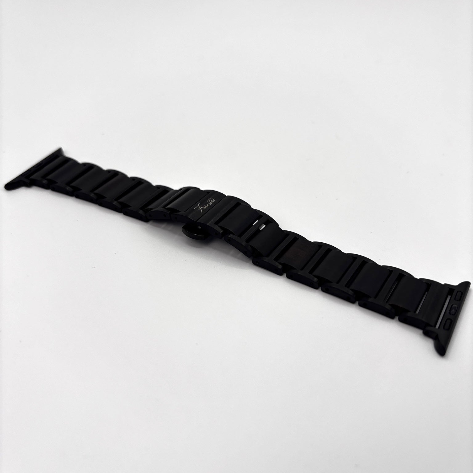 Forester Black Walnut & Black Metal Apple Watch Band