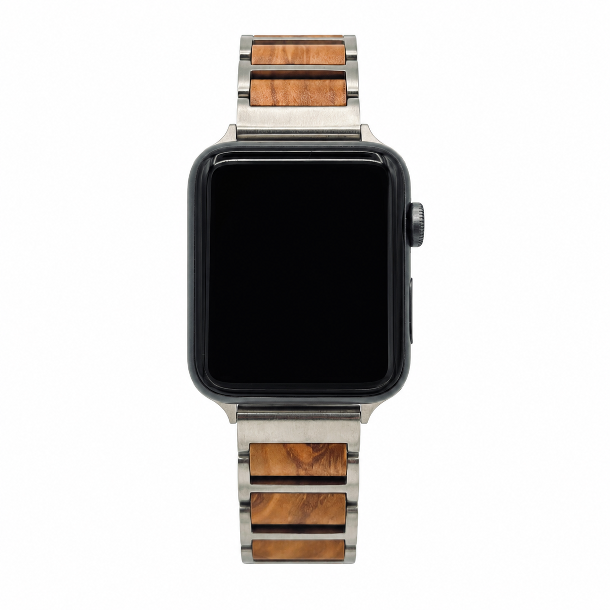 Everbranch Olive Wood & Stainless Steel Apple Watch Band