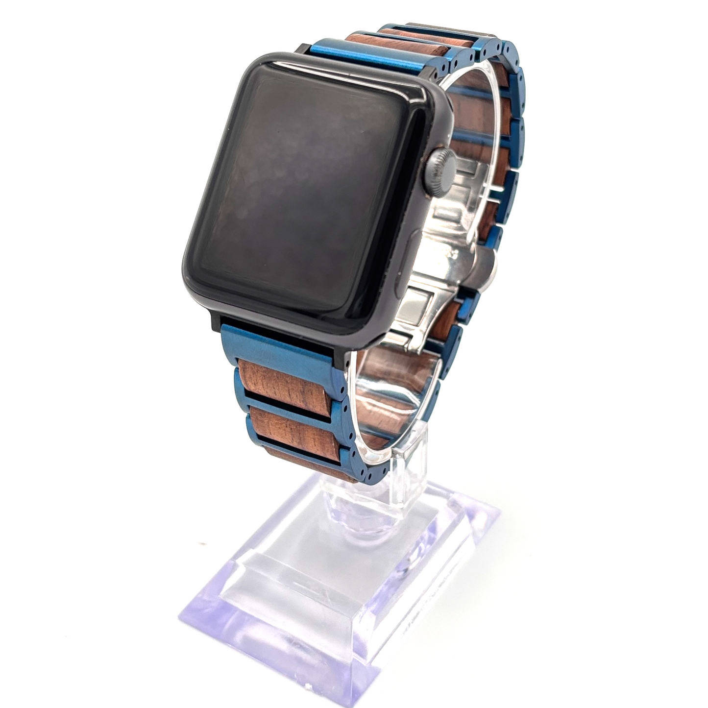 Everbranch Walnut Apple Watch Band – Blue Steel Edition