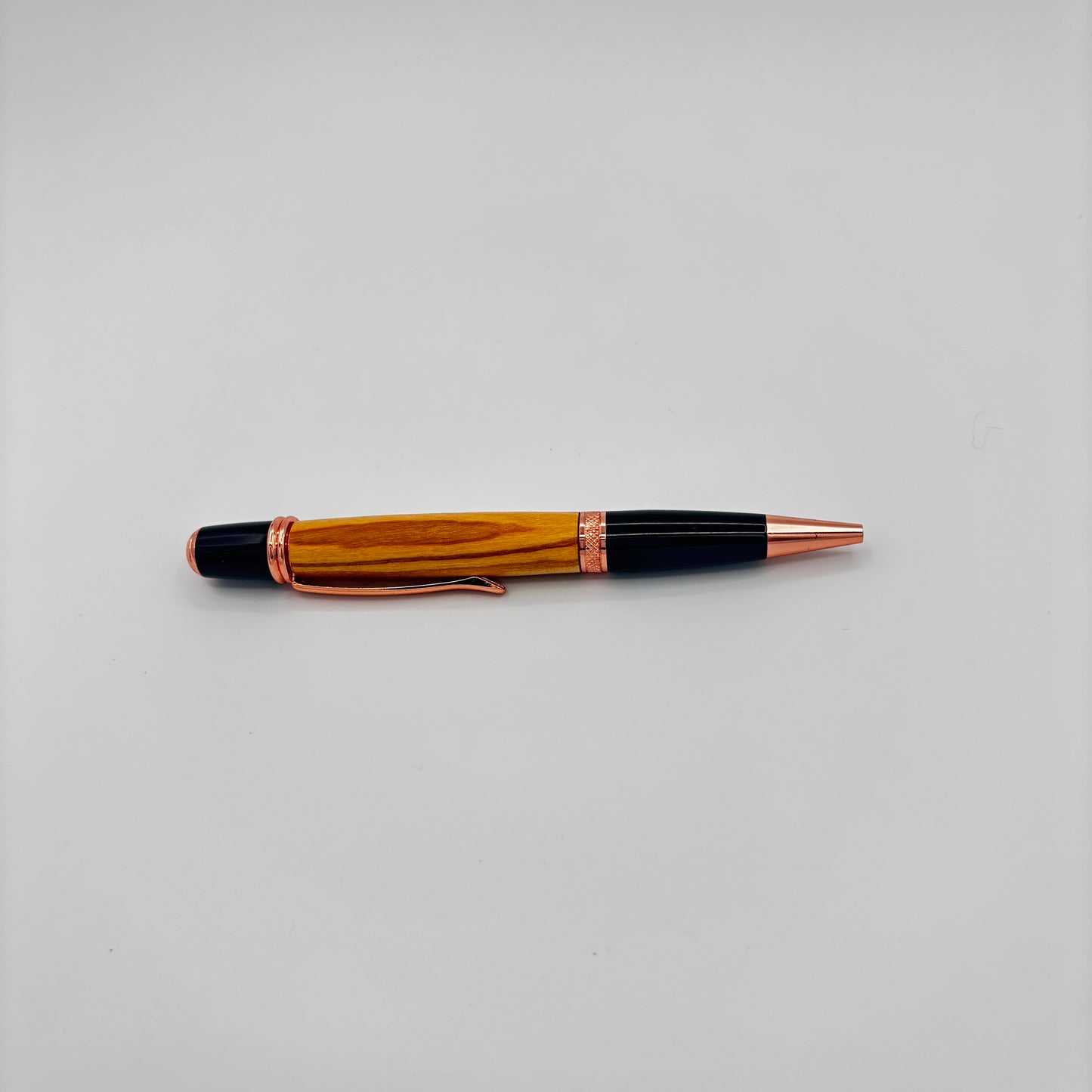 Gatsby Olive Wood Rose Gold Pen – Rooted in Grace