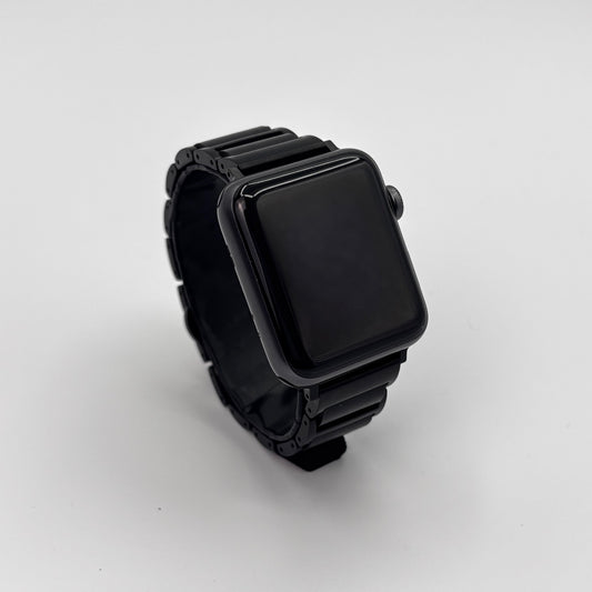 Everbranch Black Walnut & Black Metal Apple Watch Band
