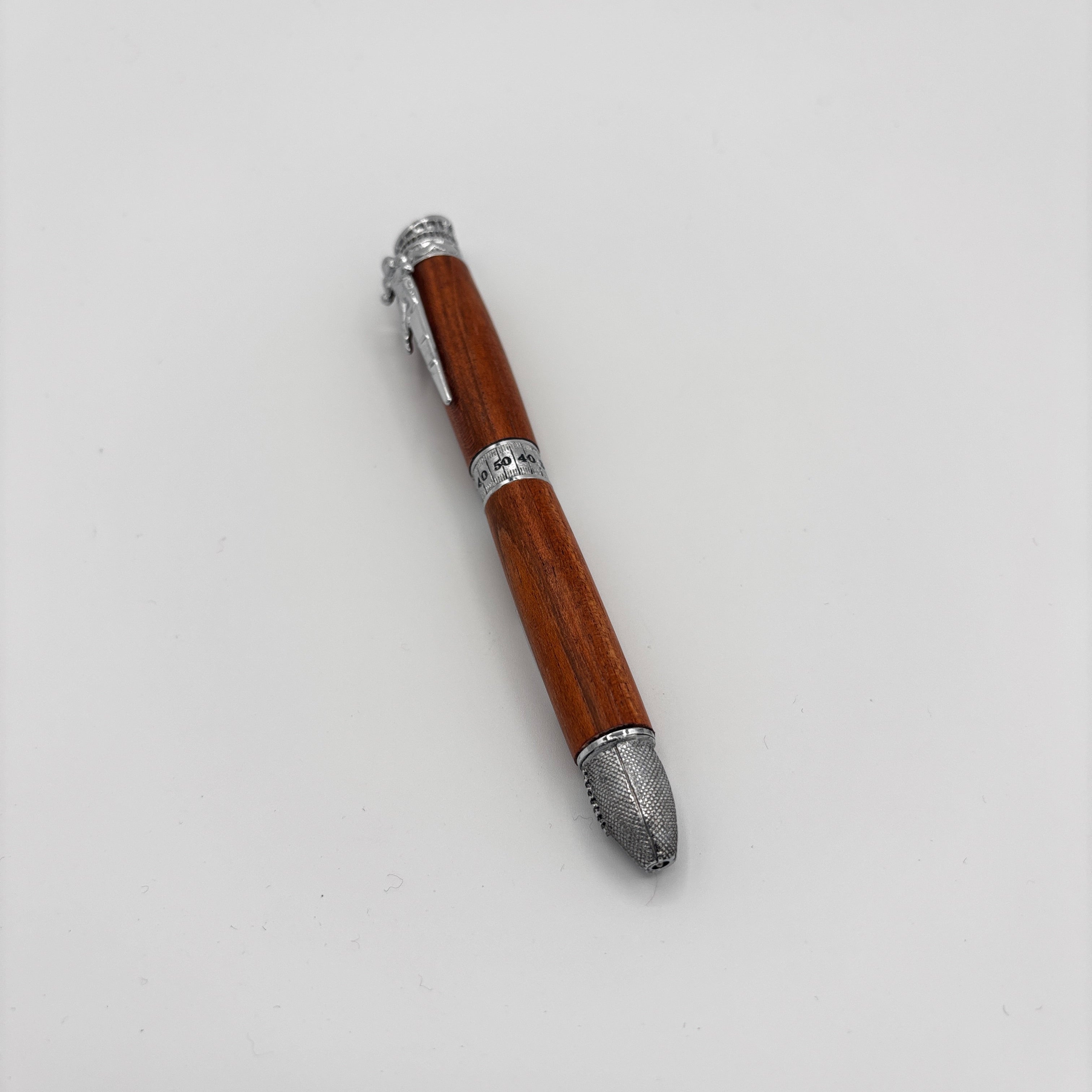 Silver Football Ink Pen – Padauk Wood