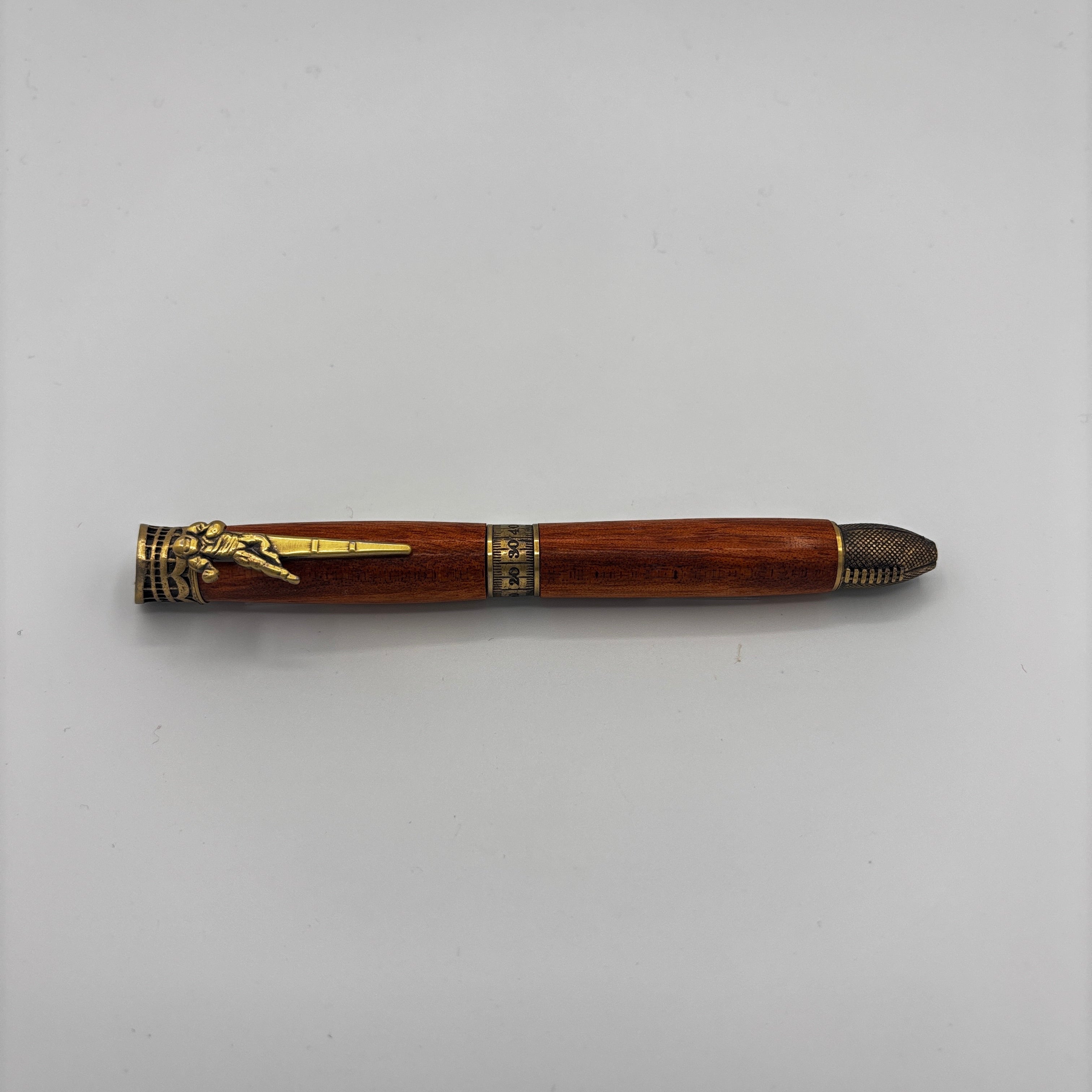 Gold Football Ink Pen – Brazilian Cherry (Jatoba) Wood