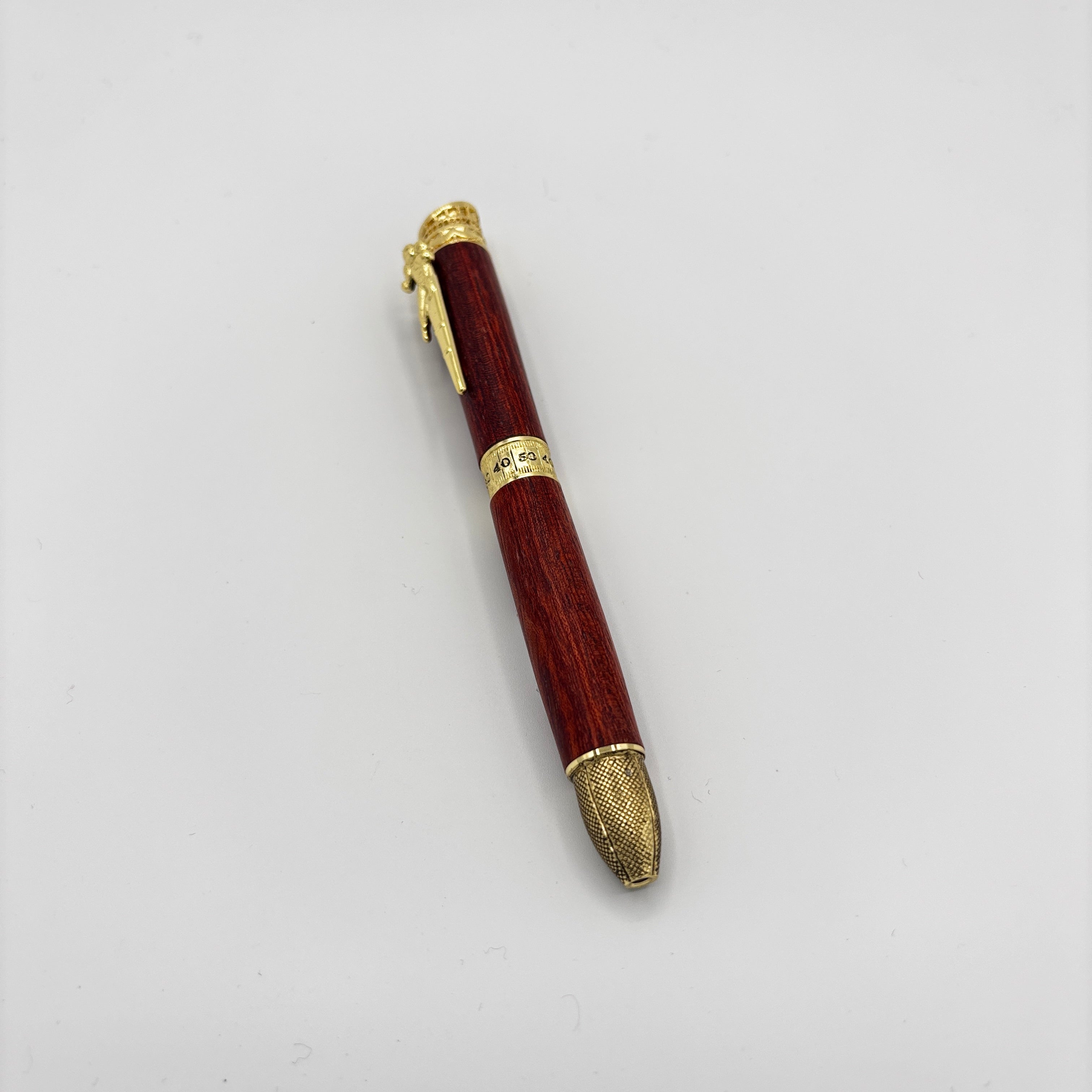 Football Ink Pen – Gold Hardware with Padauk Wood