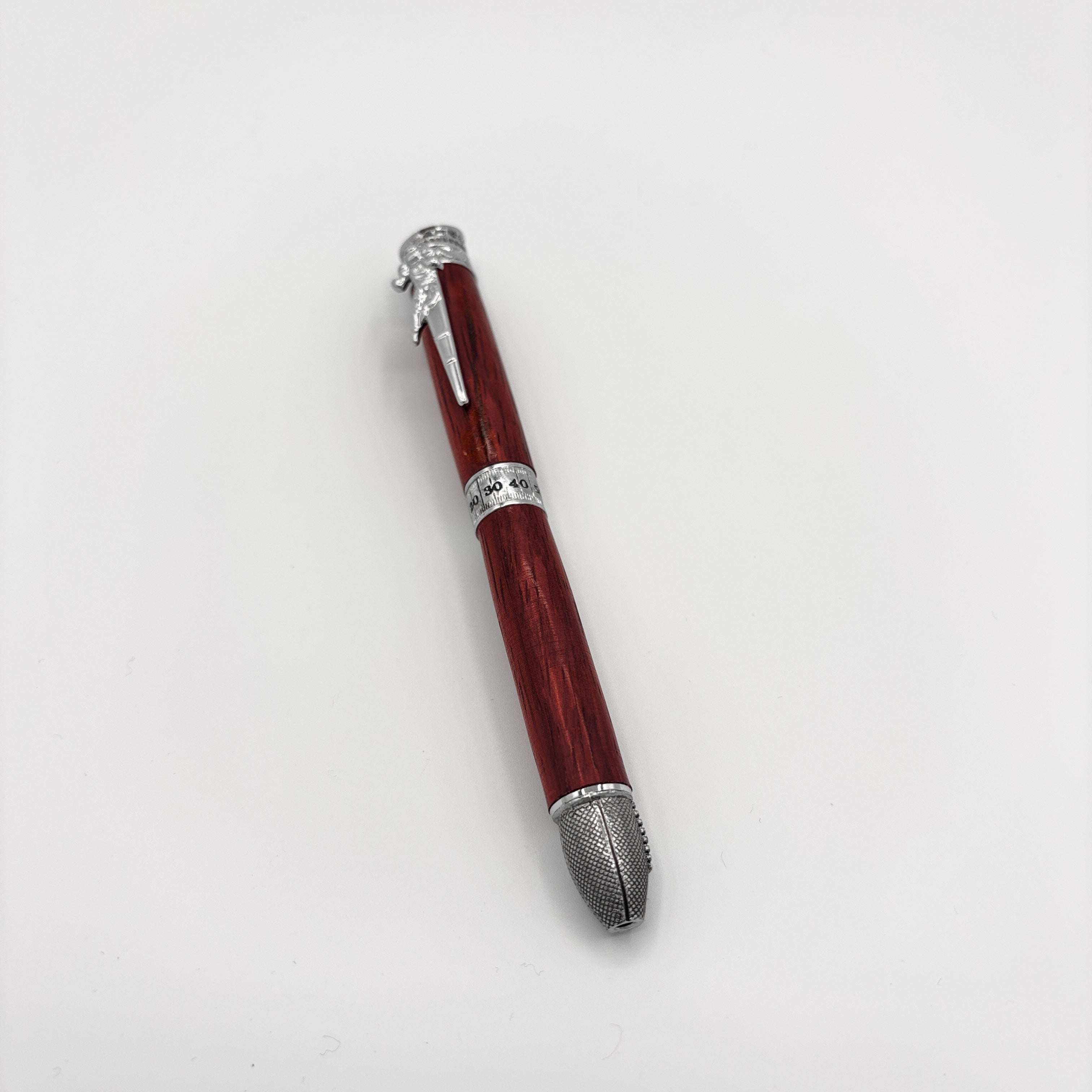Silver Football Ink Pen – Brazilian Cherry (Jatoba) Wood