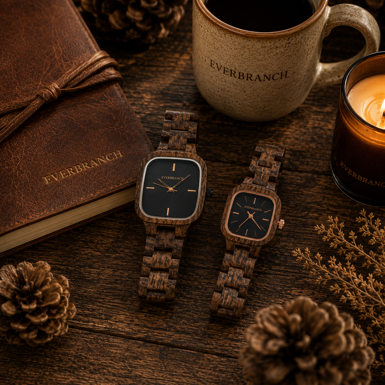 Everbranch Timber – His & Hers Wooden Timepieces