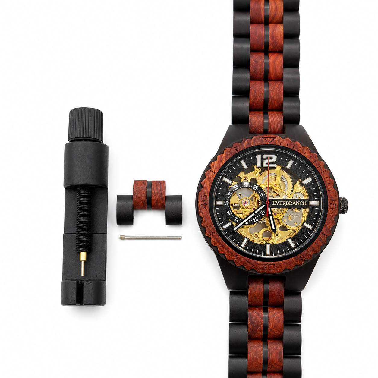 Solstice – Sandalwood & Walnut Automatic Watch by Everbranch