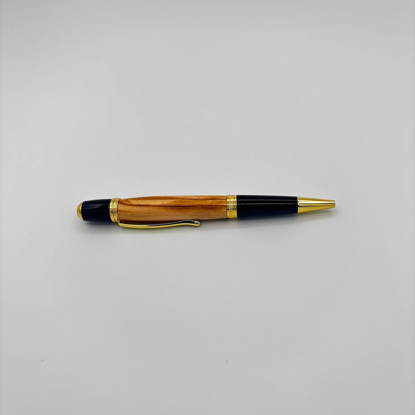 Gatsby Gold Olive Wood Pen – Artisan Handcrafted Gift