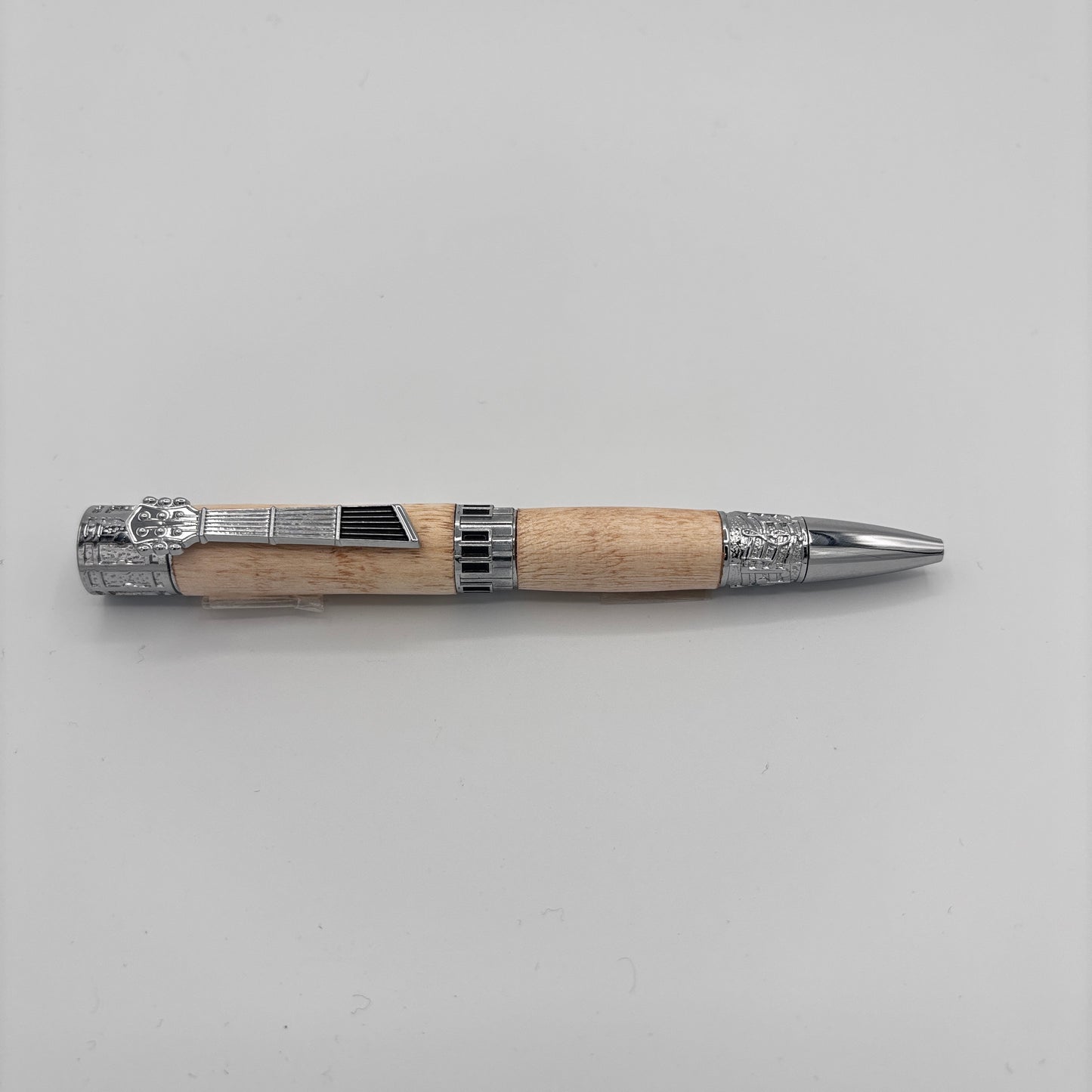 Silver Jam Session Ink Pen — Tiger Maple