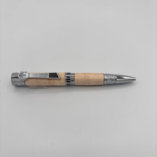 Silver Jam Session Ink Pen — Tiger Maple