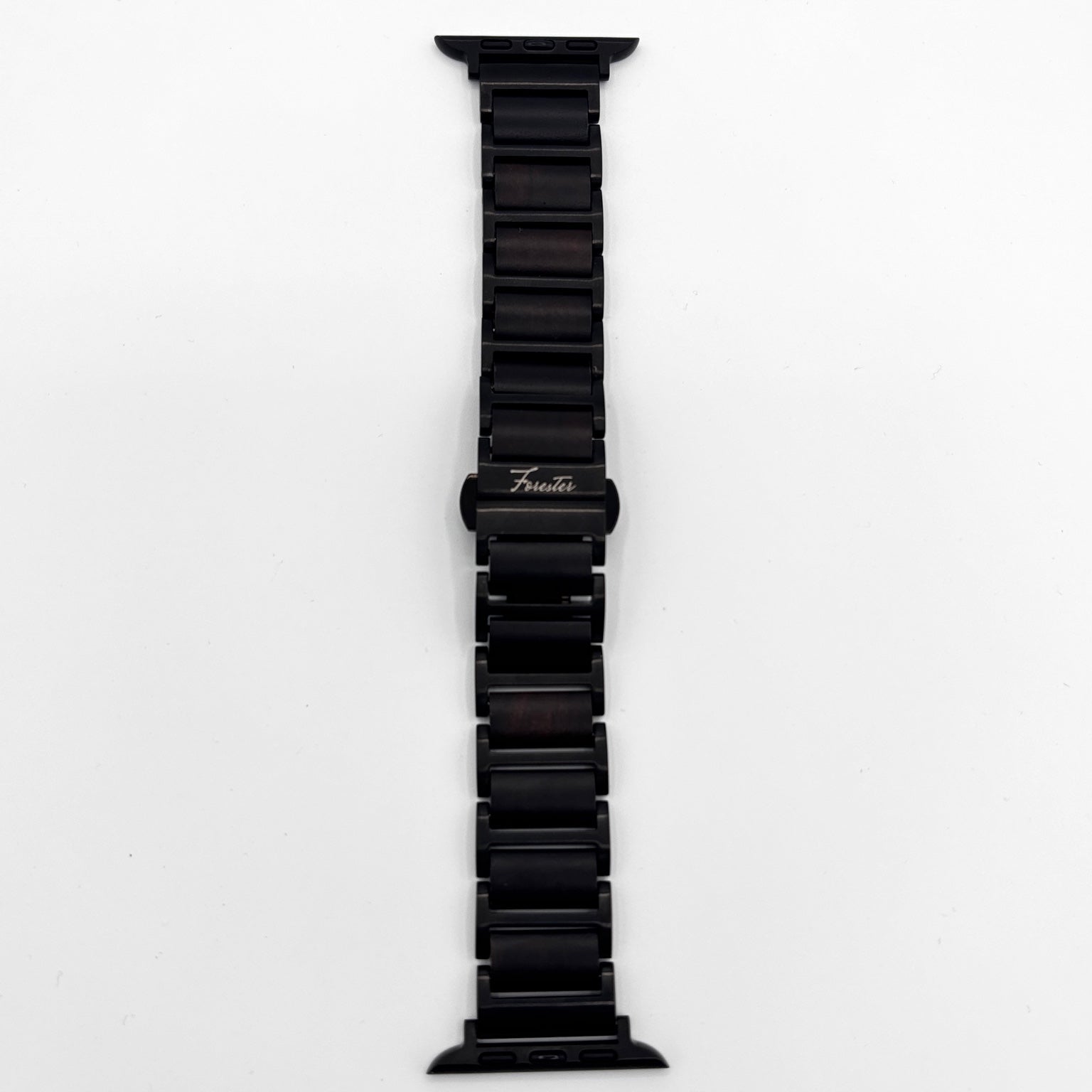 Forester Black Walnut & Black Metal Apple Watch Band
