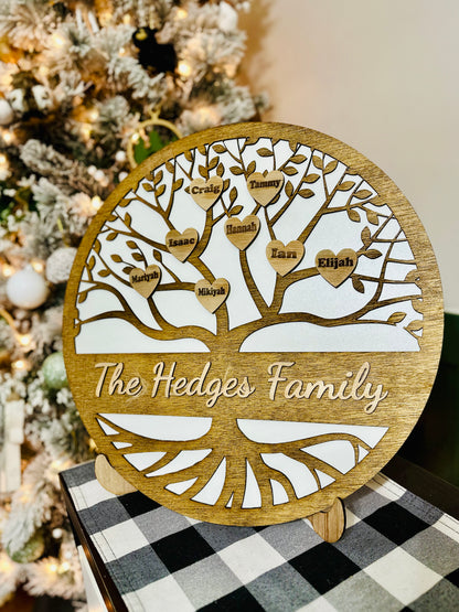 Hedges Woodcraft Family Tree – A Timeless Keepsake for Your Growing Family