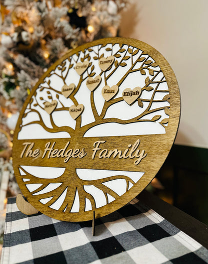 Hedges Woodcraft Family Tree – A Timeless Keepsake for Your Growing Family