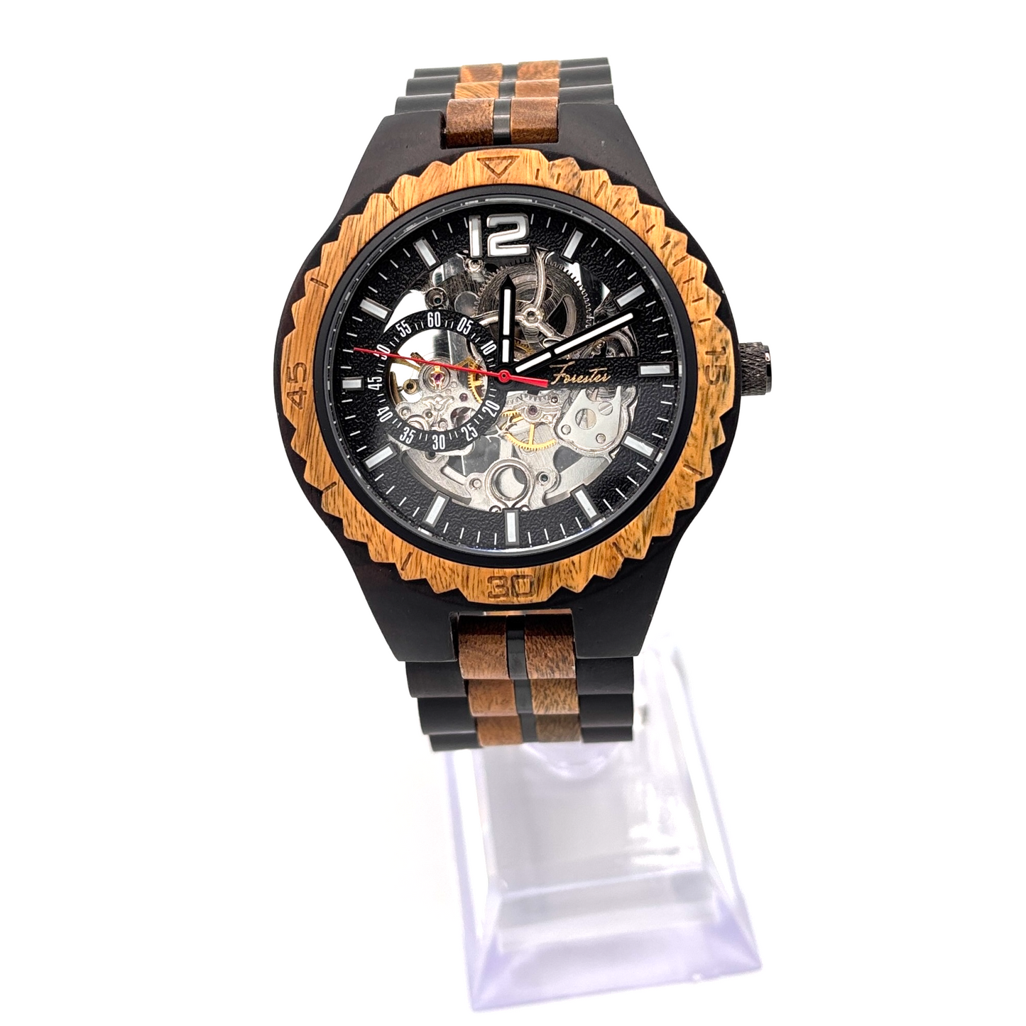 Navigator – Zebrawood & Walnut Automatic Watch by Everbranch
