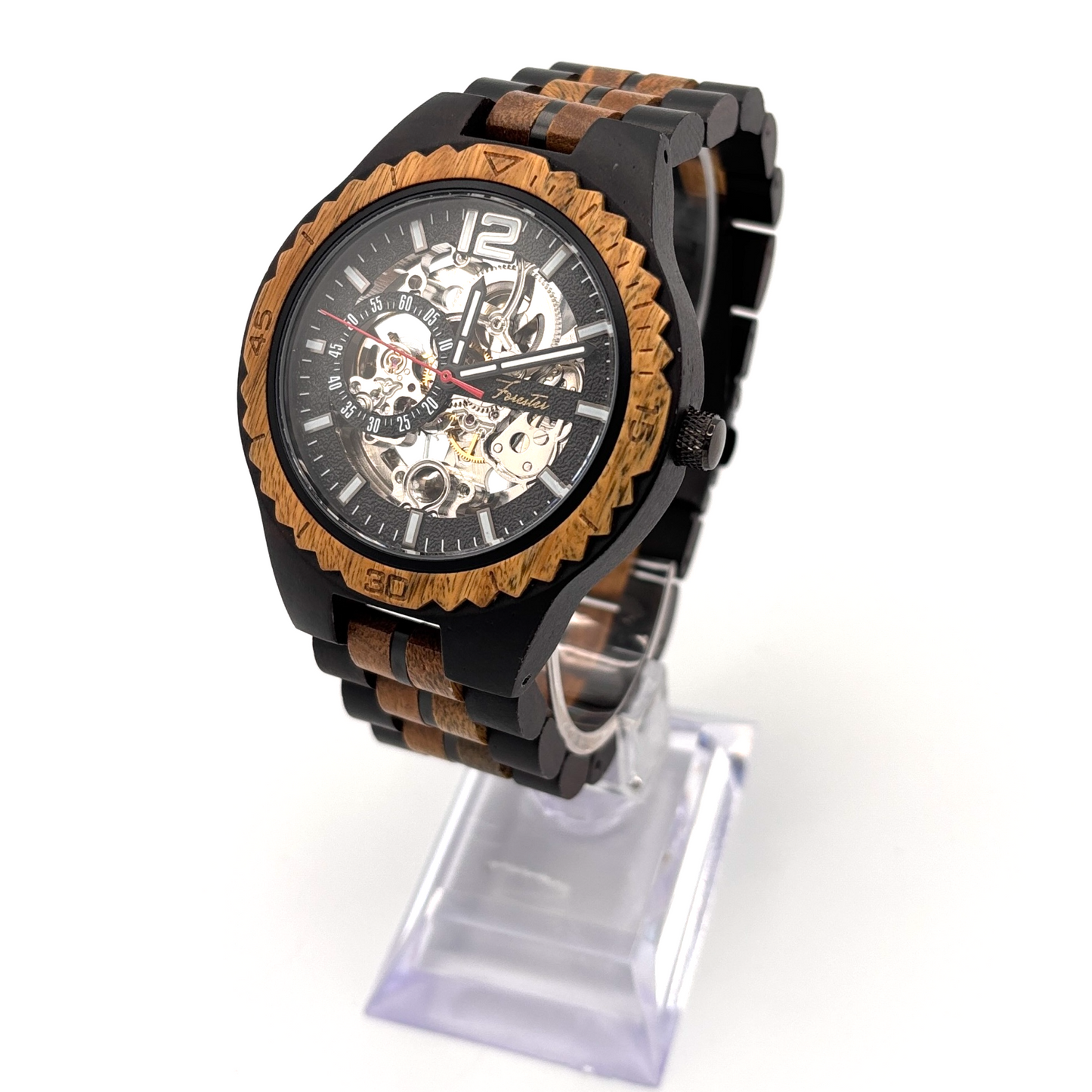 Navigator – Zebrawood & Walnut Automatic Watch by Everbranch