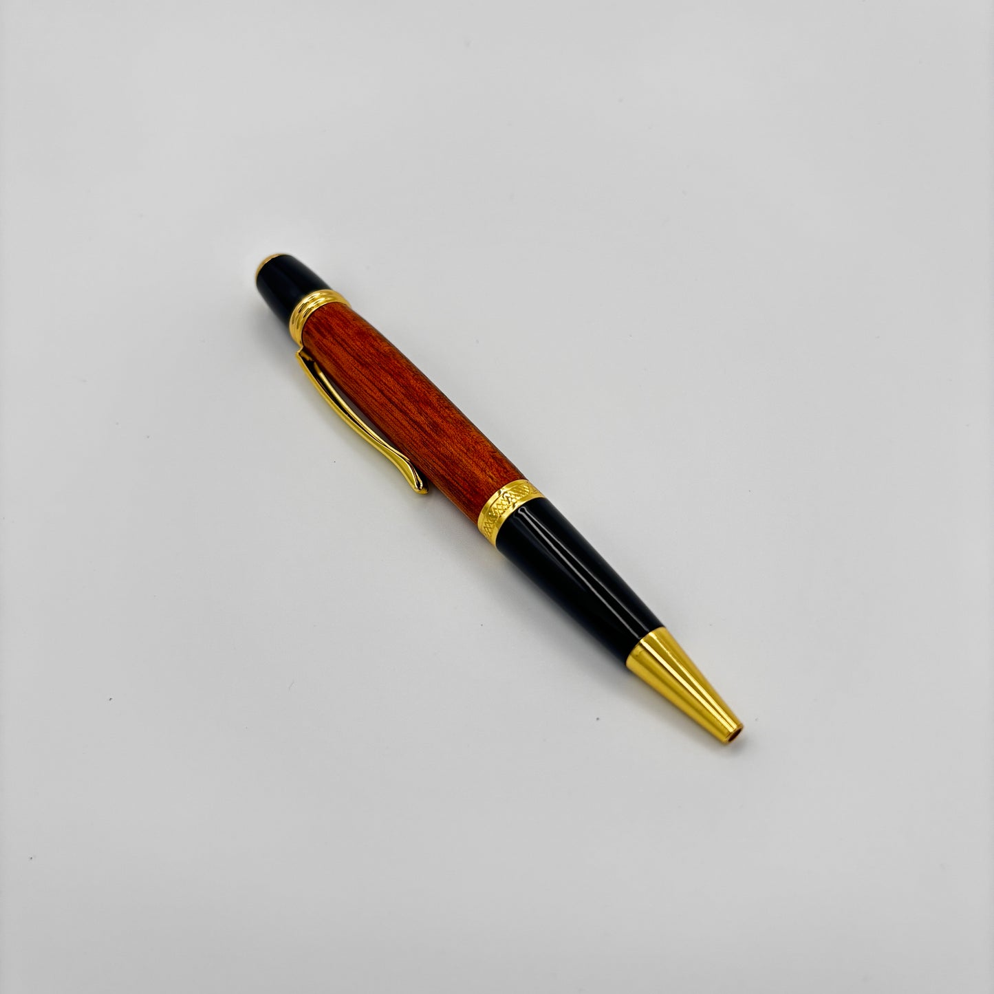 Handcrafted Gatsby Silver Canary Wood Pen – Vibrant Yellow Grain with Polished Silver Accents