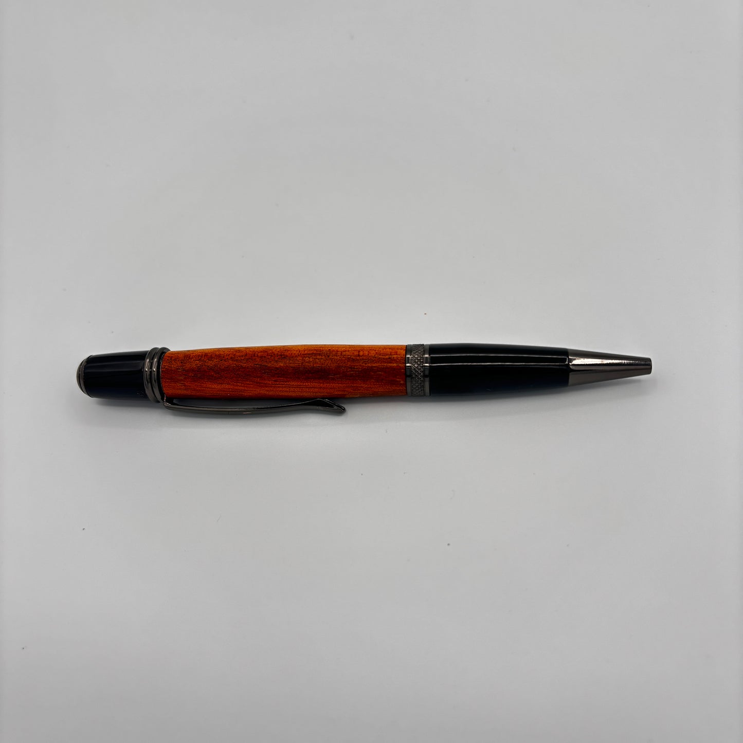 Handcrafted Gatsby Gun Metal Canary Wood Pen – Bright Yellow Wood with Sleek Dark Accents