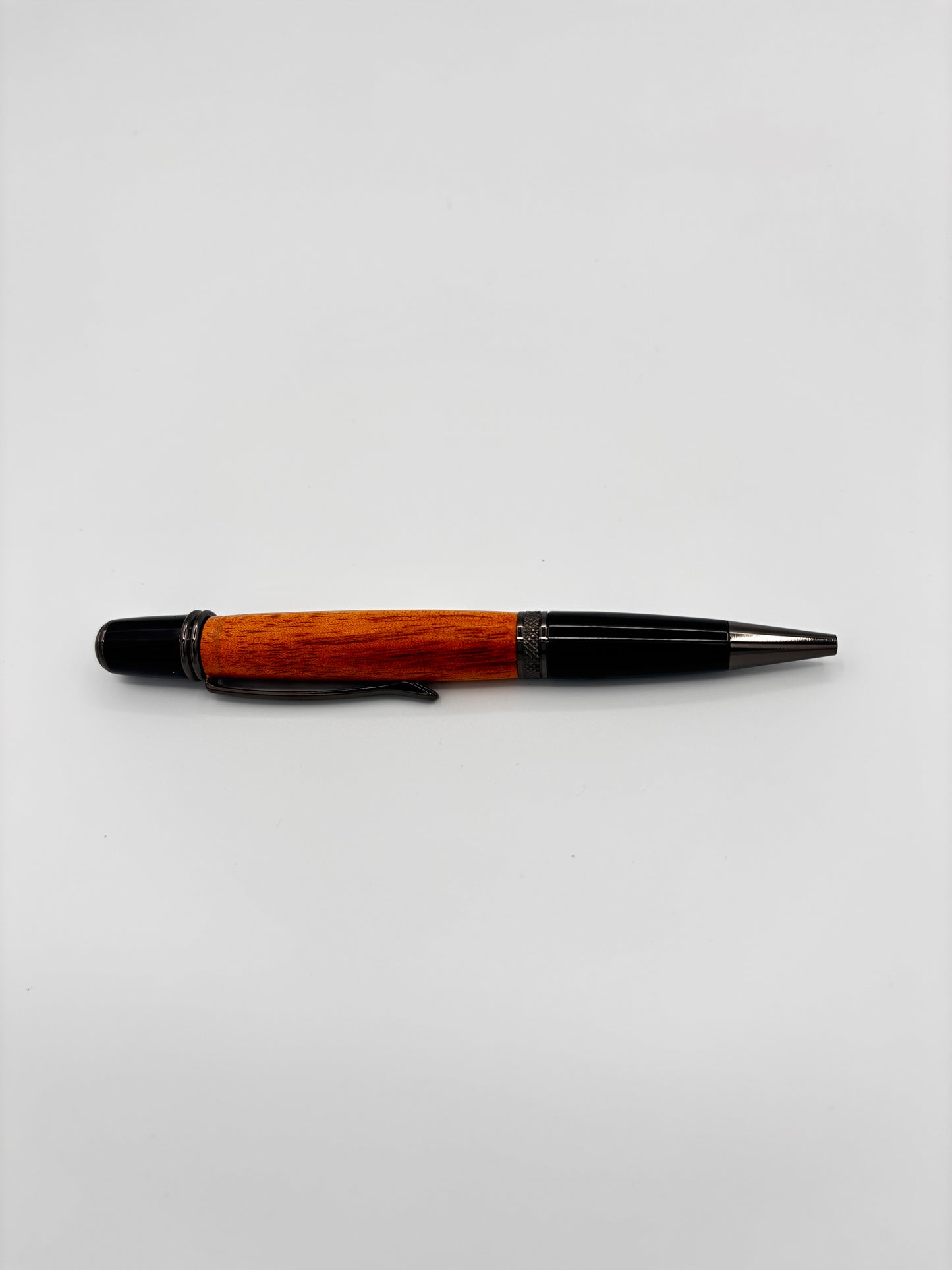 Handcrafted Gatsby Gun Metal Canary Wood Pen – Modern Strength, Natural Beauty
