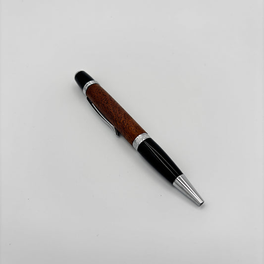Gatsby Silver Walnut Wood Pen – Handcrafted Writing Elegance