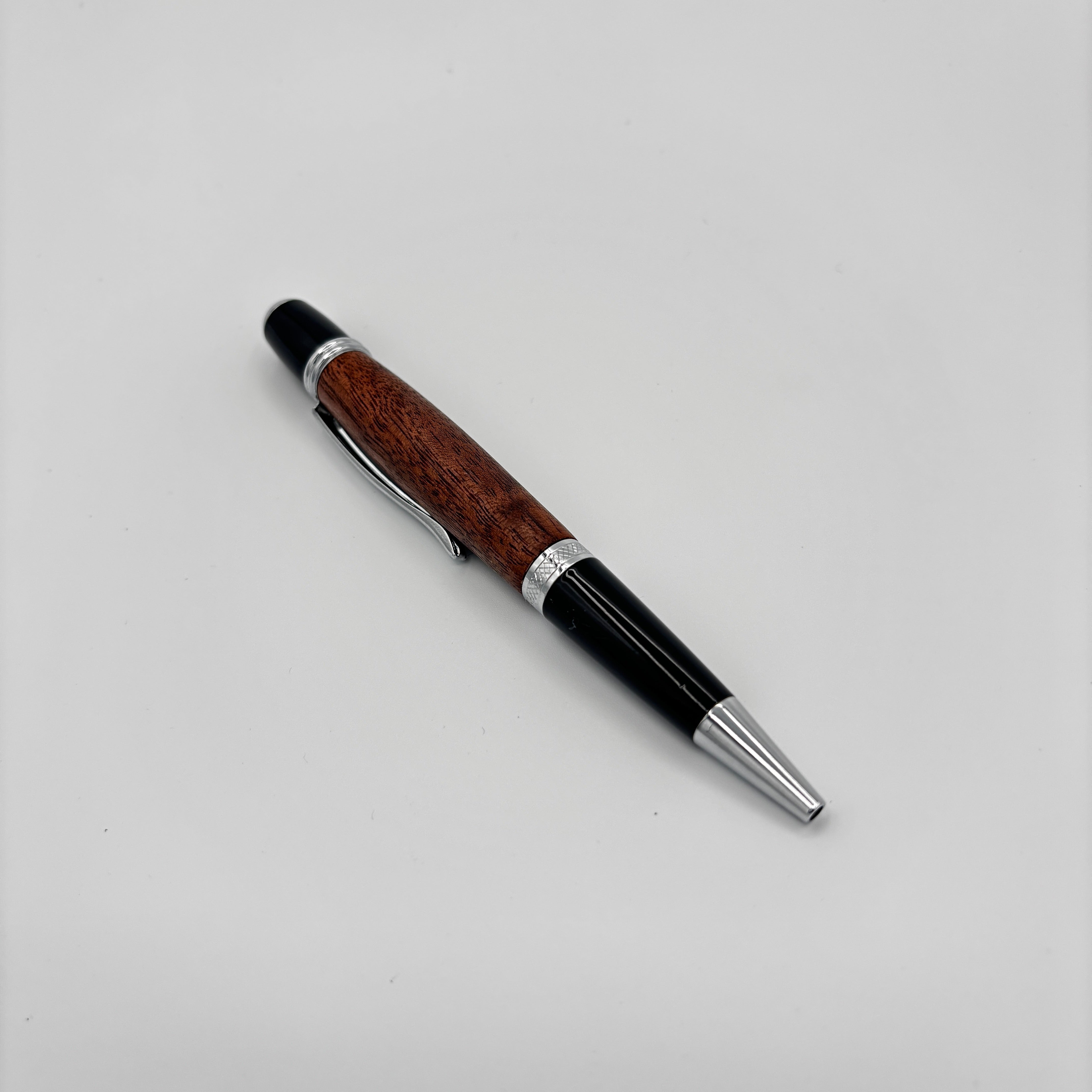 Gatsby Silver Walnut Pen – Artisan Handcrafted Gift