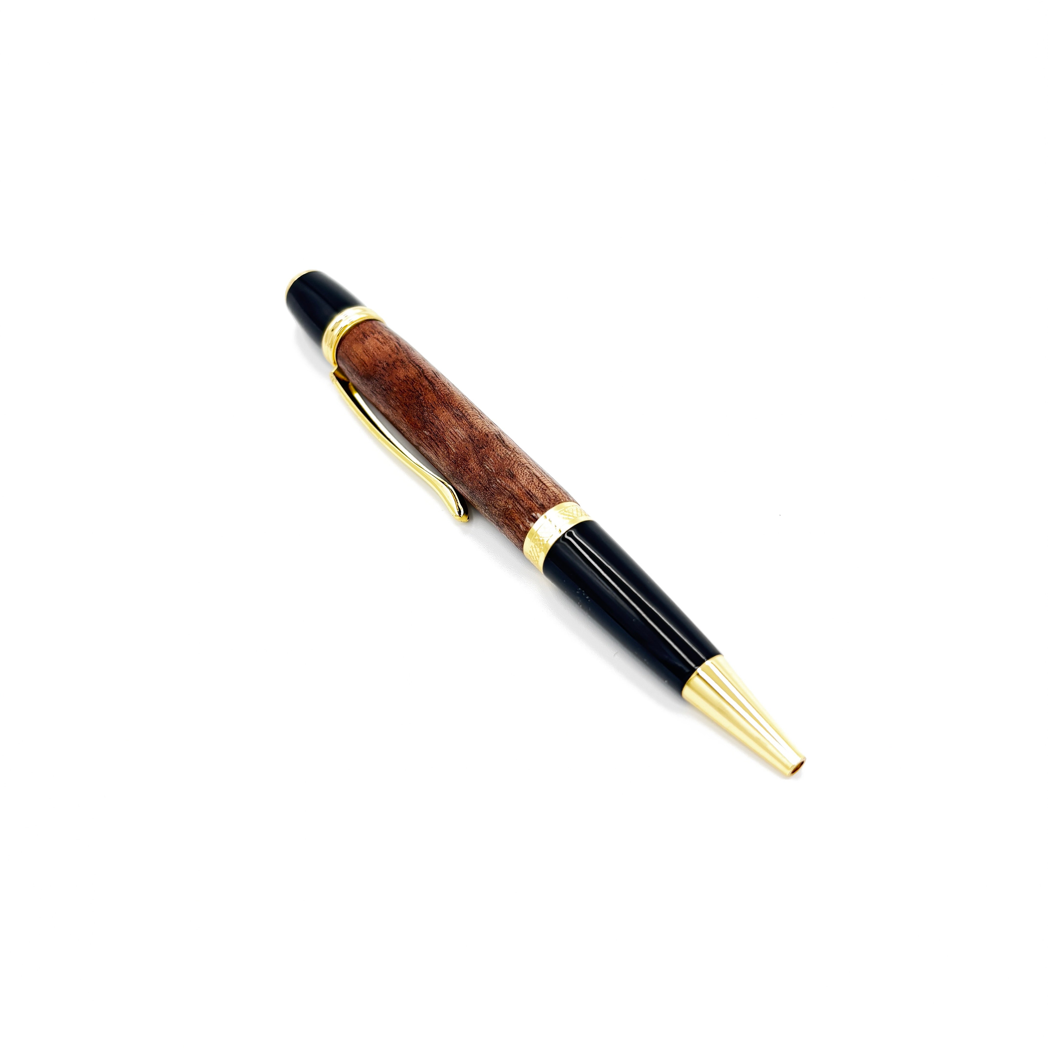 Gatsby Gold Walnut Wood Pen – Unique Hand-Turned Gift