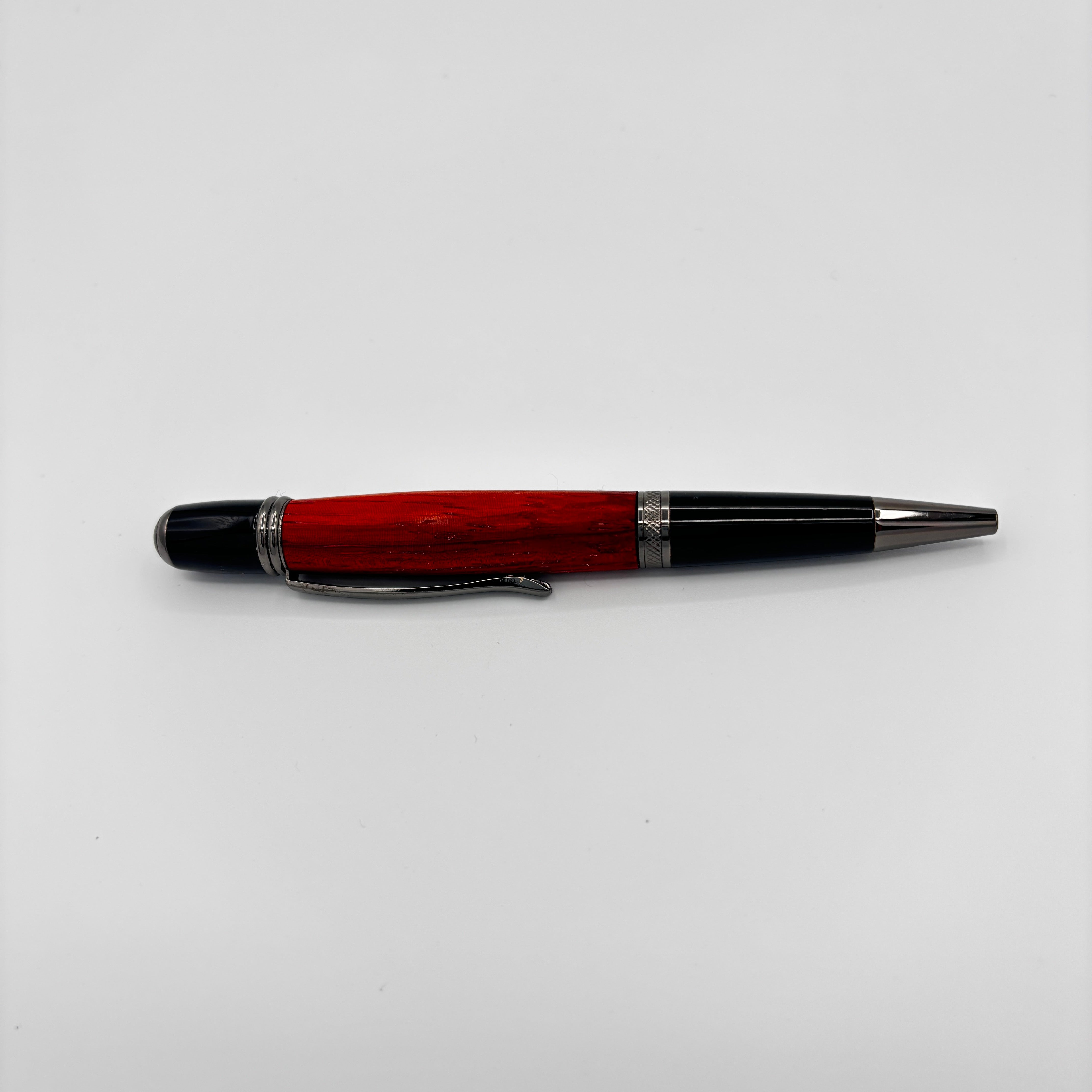 Handcrafted Padauk Wood Pen with Black Accents – The Gatsby Collection