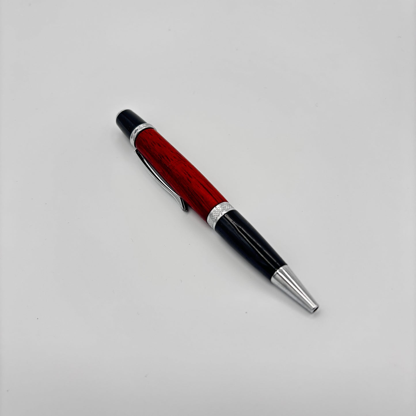 Gatsby Silver Padauk Wood Pen – Handcrafted Luxury Writing Instrument