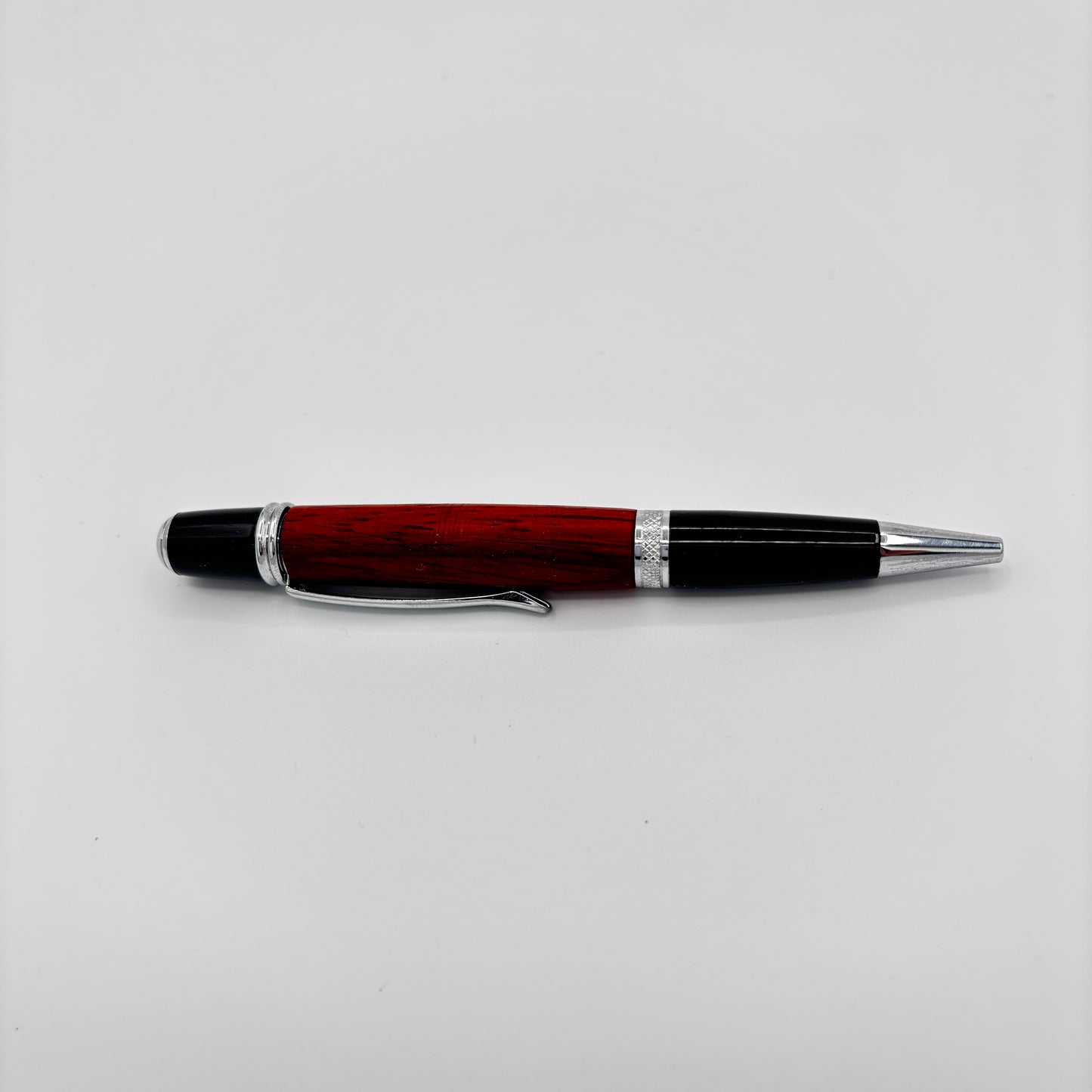 Gatsby Silver Padauk Wood Pen – Handcrafted Luxury Writing Instrument