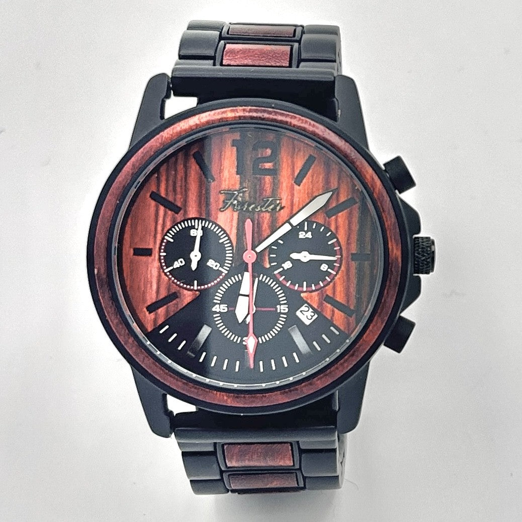 Forester Flint – Wooden Chronograph by Hedges Woodcraft